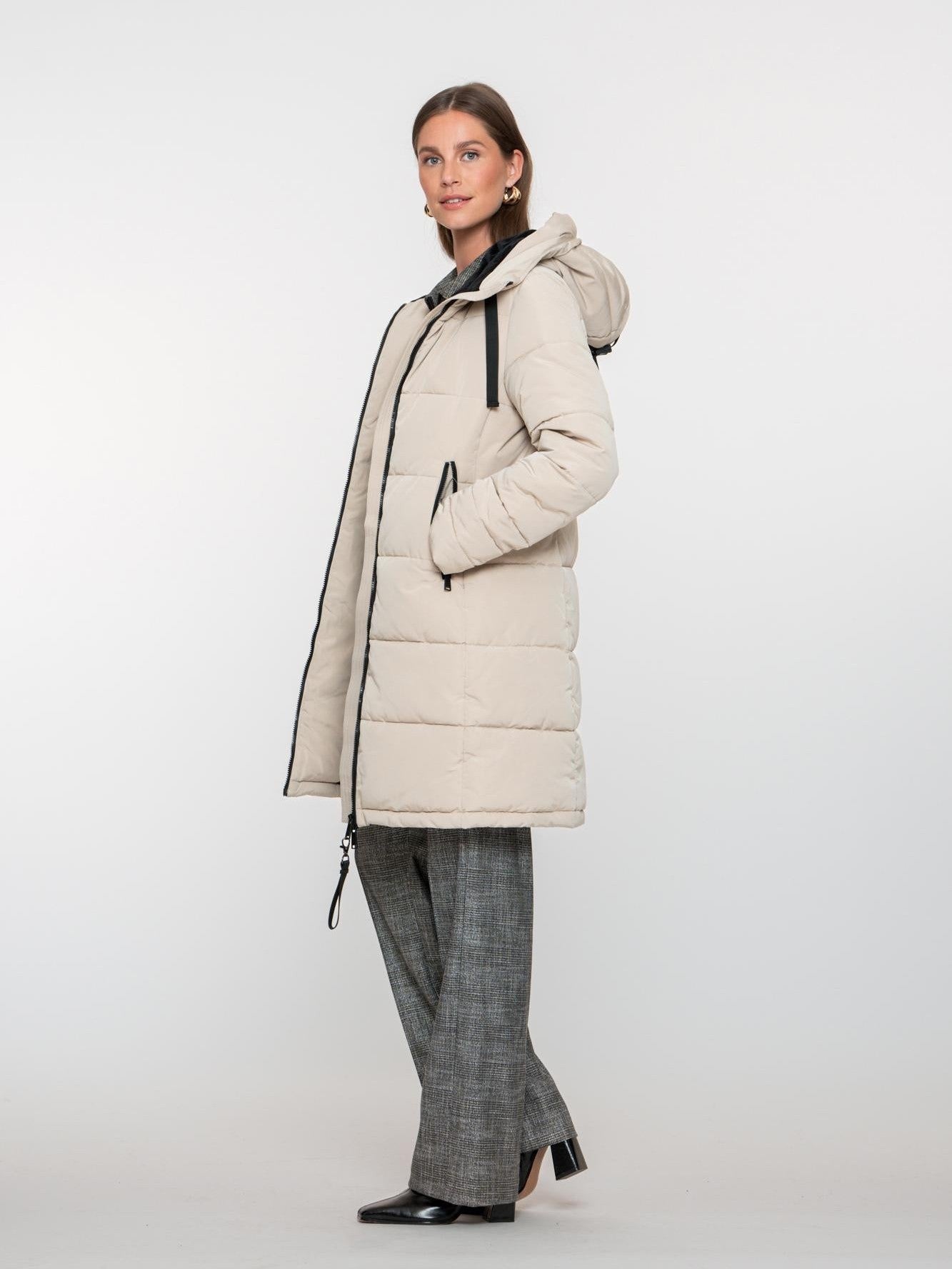 58512 - 12 Jacket velvet touch mid long - Castelijn mode