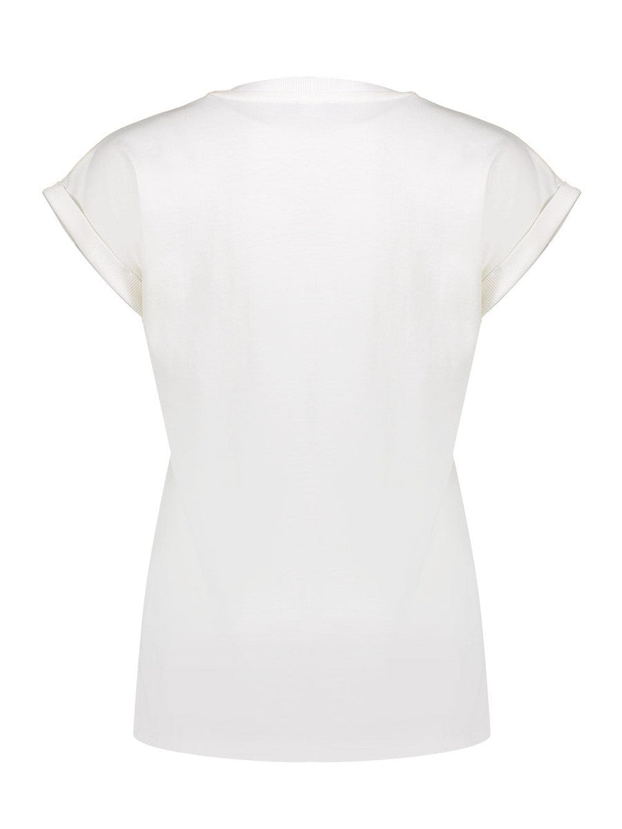 62374 - 41 T-Shirt Print Off White Rosewood - Castelijn mode