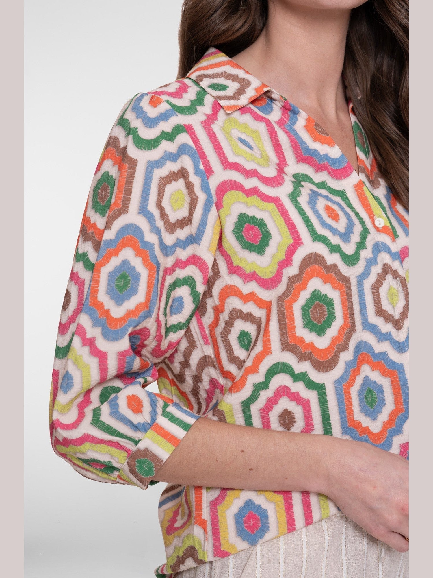 63280 - 20 718 Blouse met print - Castelijn mode