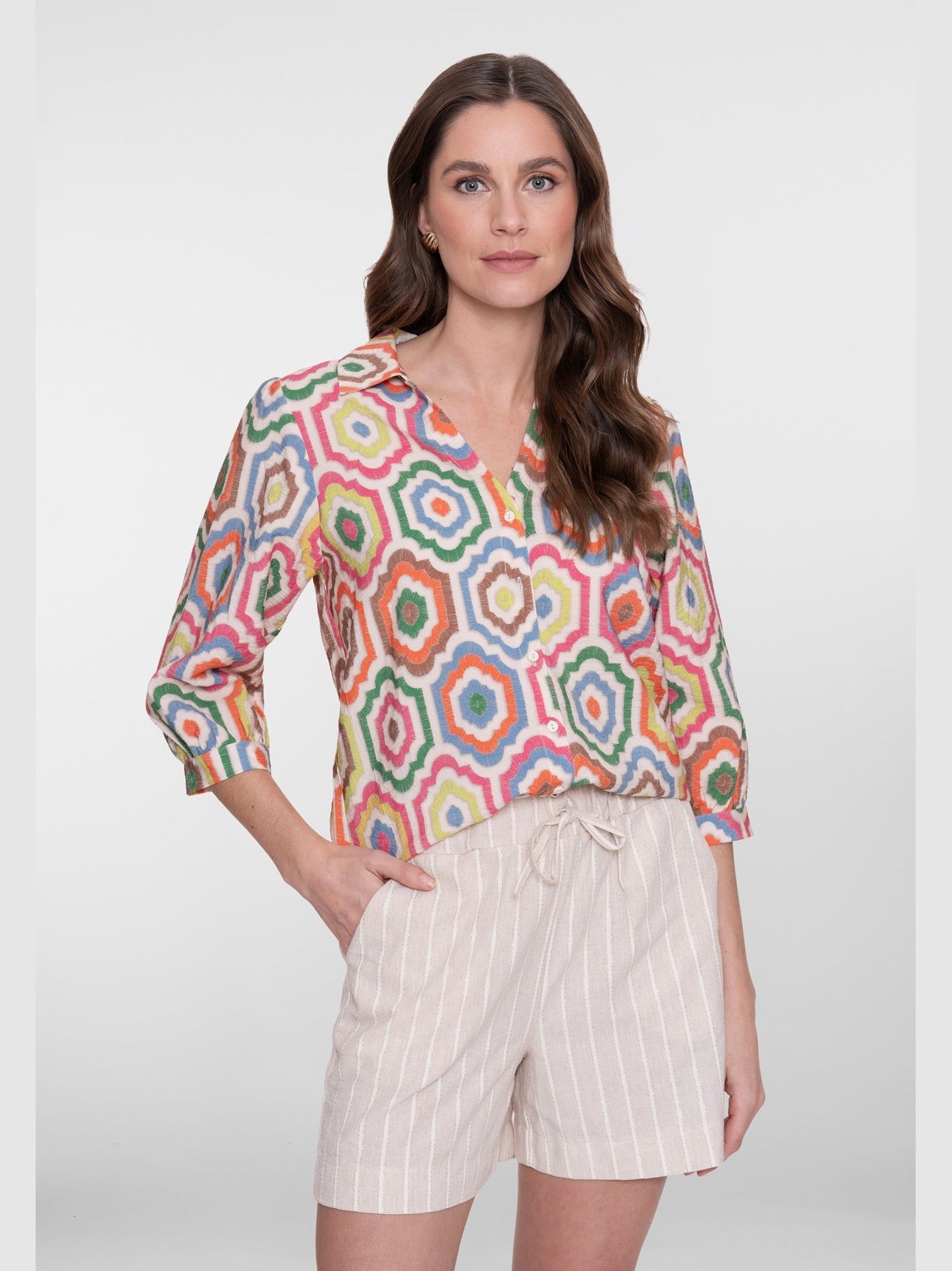 63280 - 20 718 Blouse met print - Castelijn mode