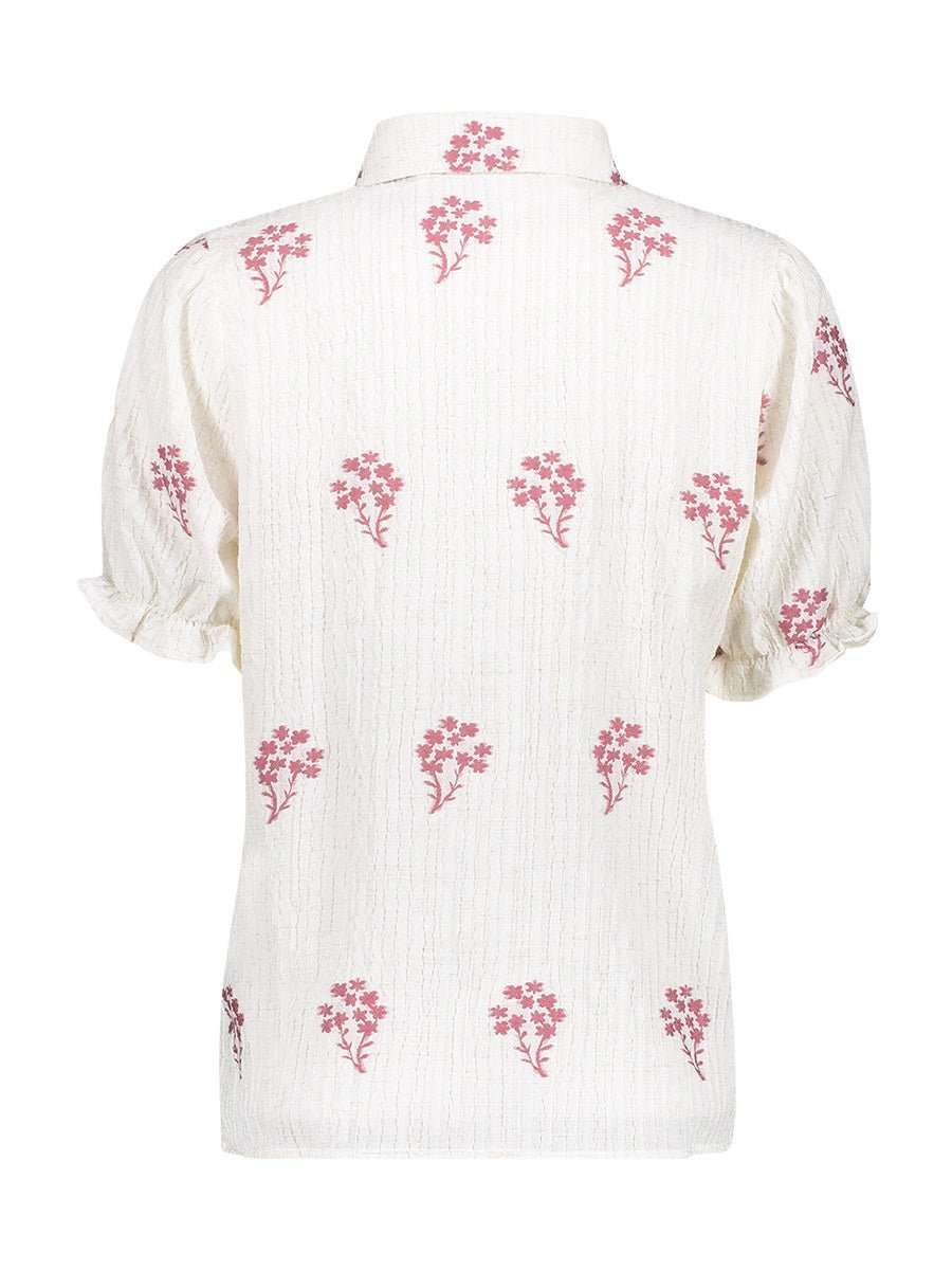 63458 - 20 Blouse Print Off White Coral - Castelijn mode