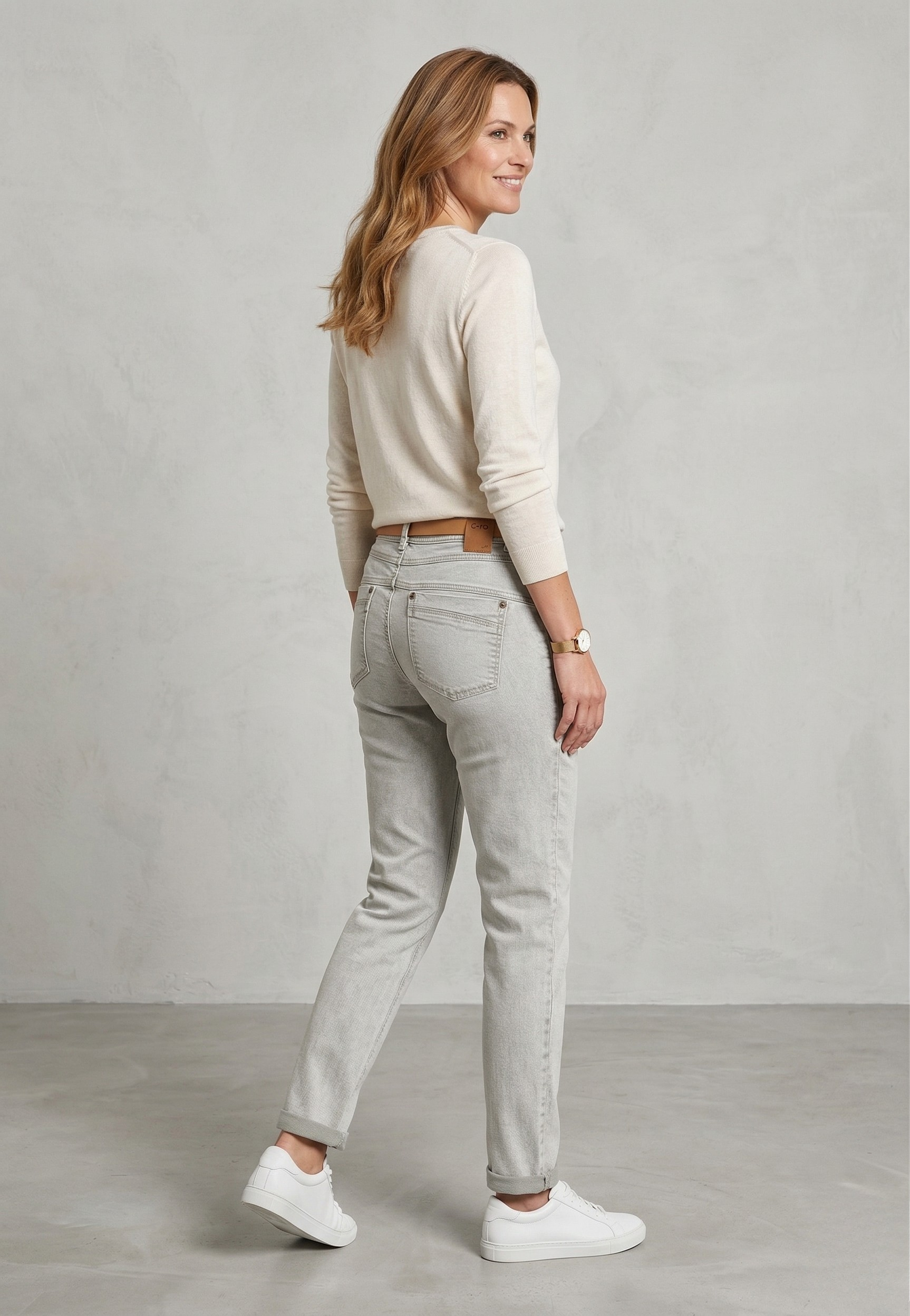 6634-678 Jeans Suzanne olijf