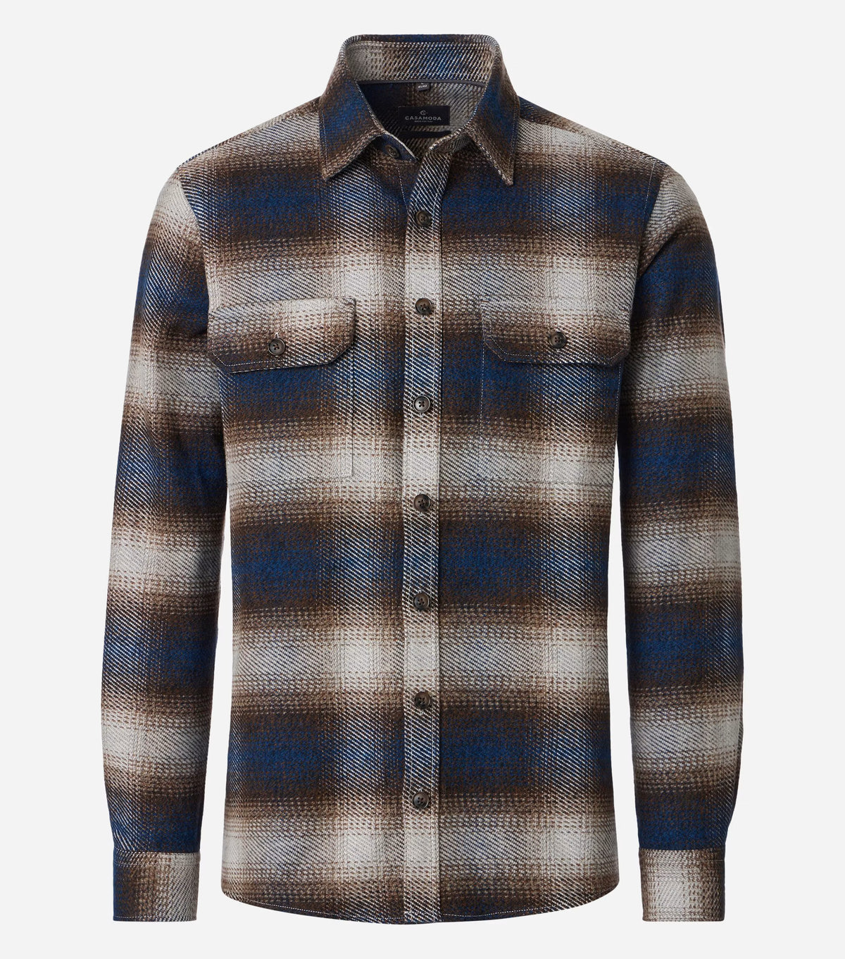 Overshirt Geruit Blauw Bruin
