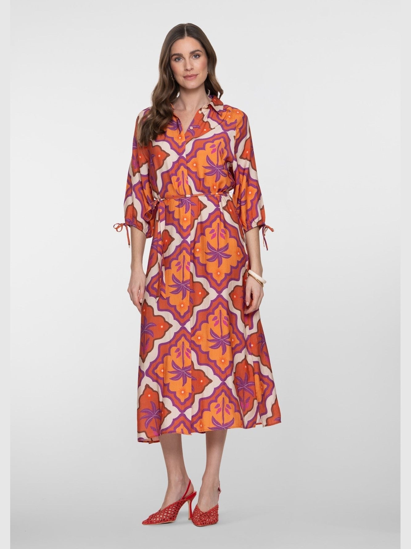 67104 - 20 Jurk multicolor met print - Castelijn mode