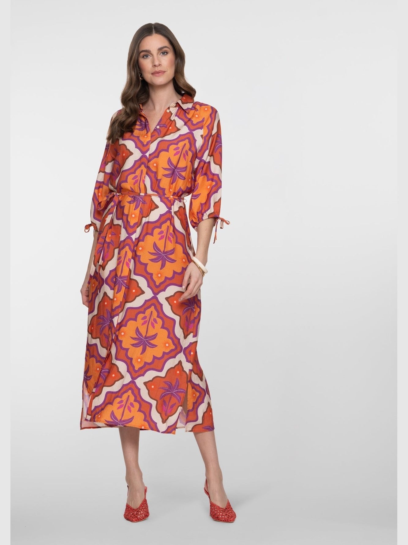 67104 - 20 Jurk multicolor met print - Castelijn mode