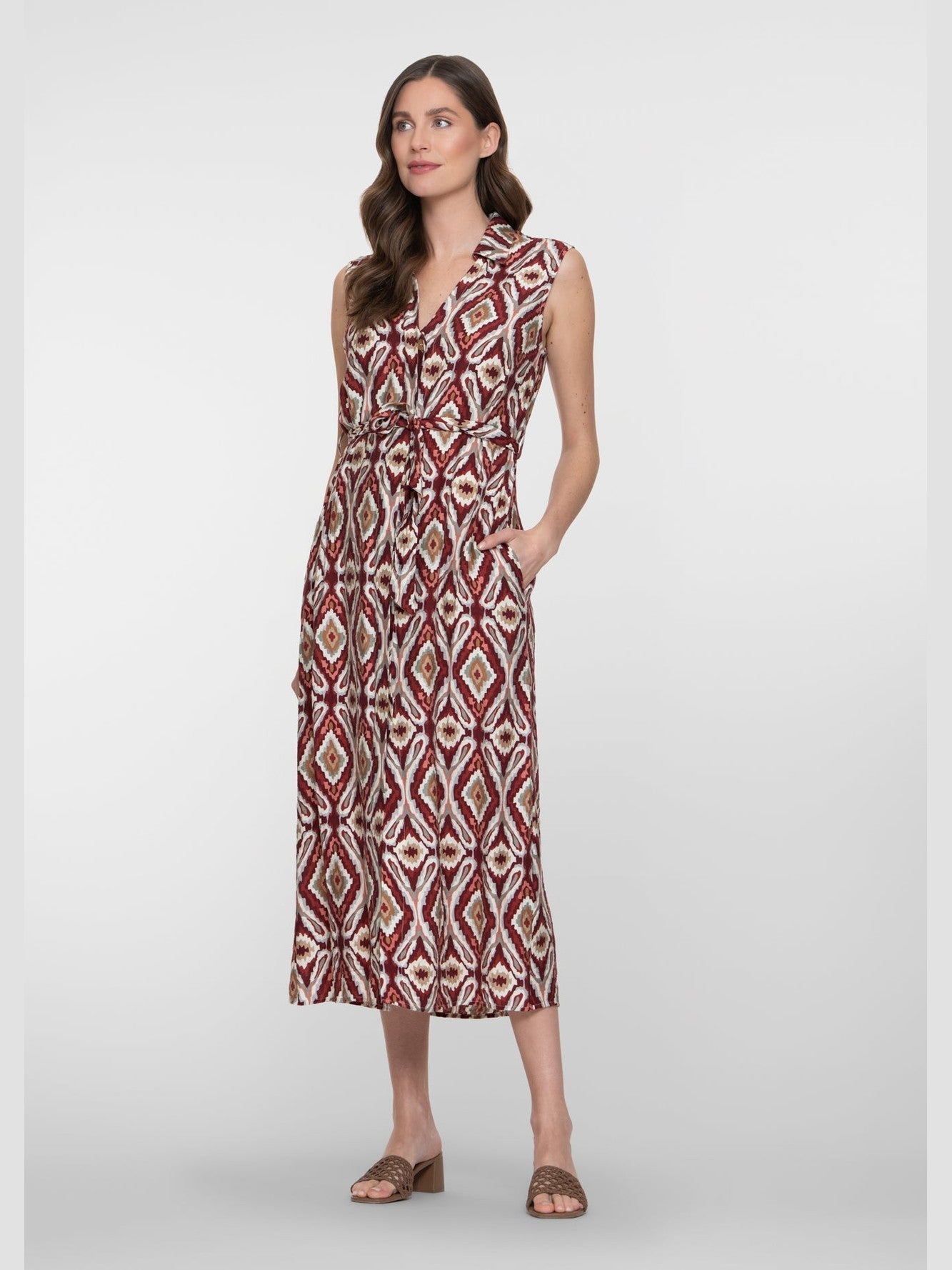 67331 - 26 Jurk Stone Off White Print - Castelijn mode