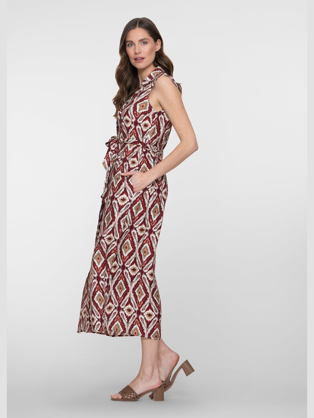 67331 - 26 Jurk Stone Off White Print - Castelijn mode