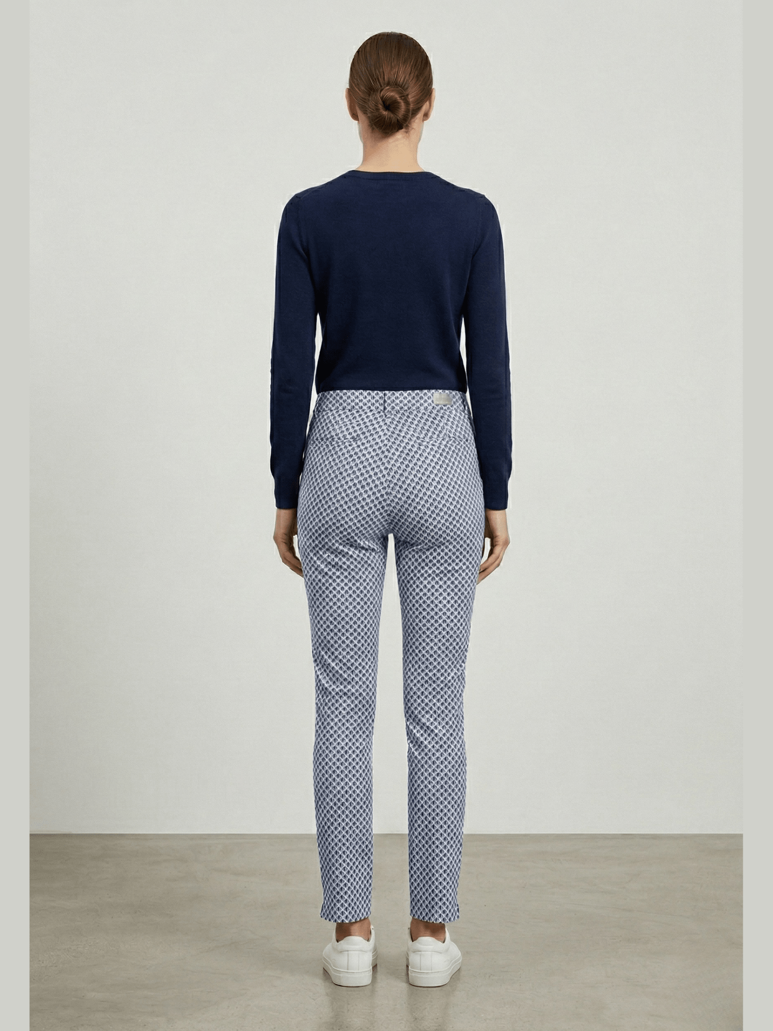 6841 - 4214 Lina Print donkerblauw - Castelijn mode