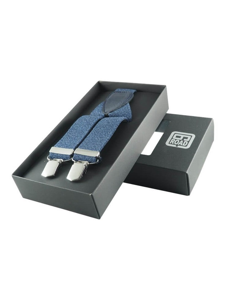 854030 – Casual bretel jeans katoen stretch Marine - Castelijn mode