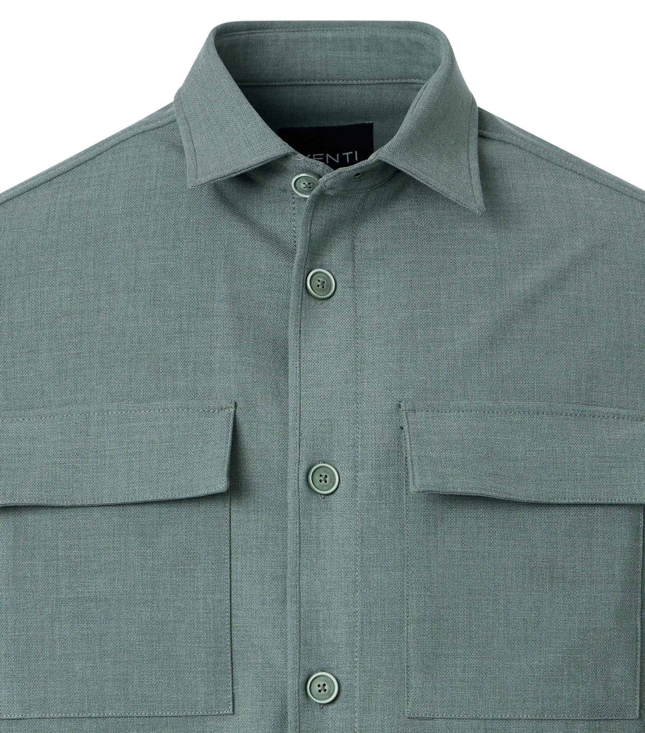 226111010-301 Overshirt donkergroen