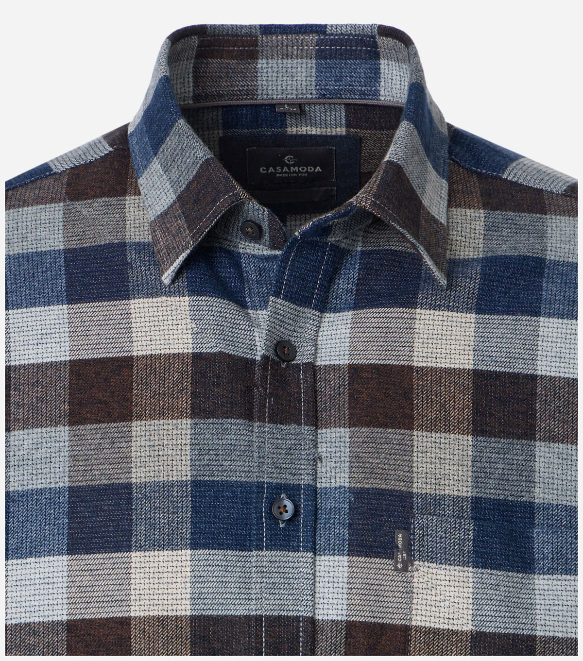 Overhemd Geruit Blauw Bruin