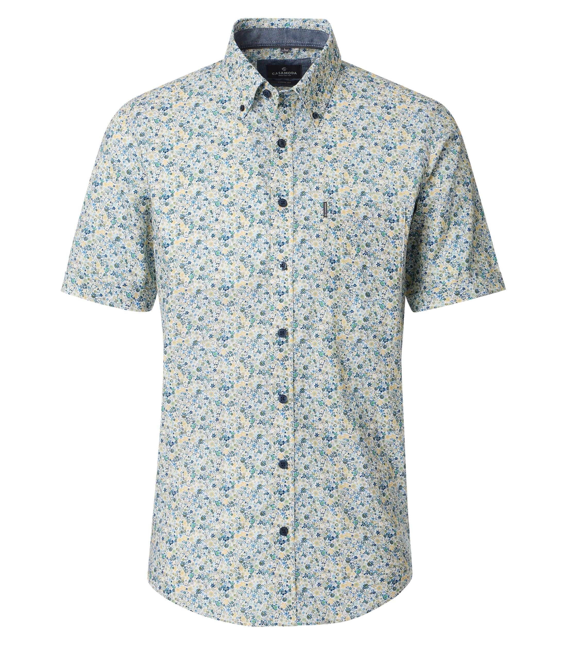 126131321-300 Overhemd Korte Mouw Groen Print