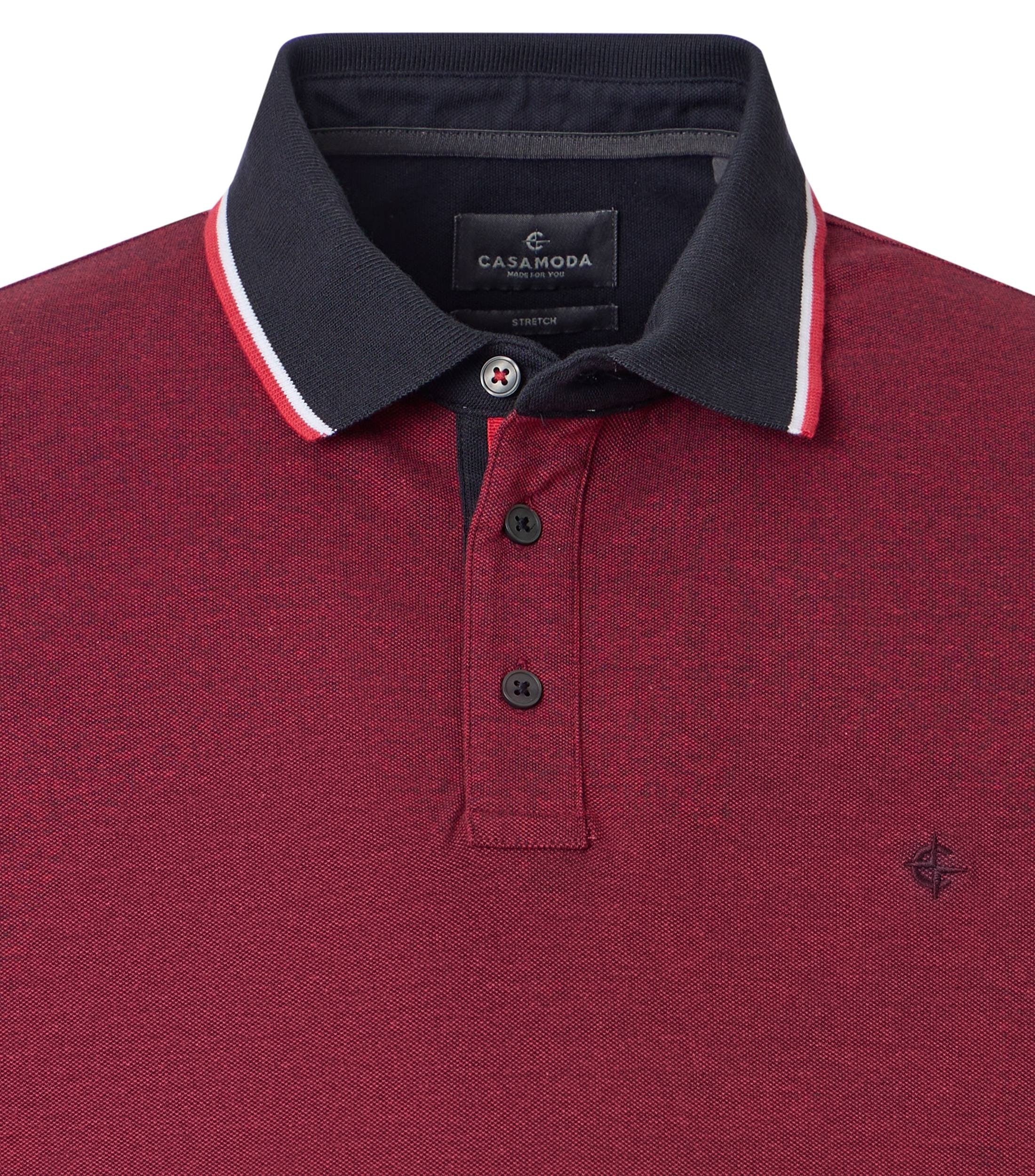 Polo Korte Mouw Bordeaux
