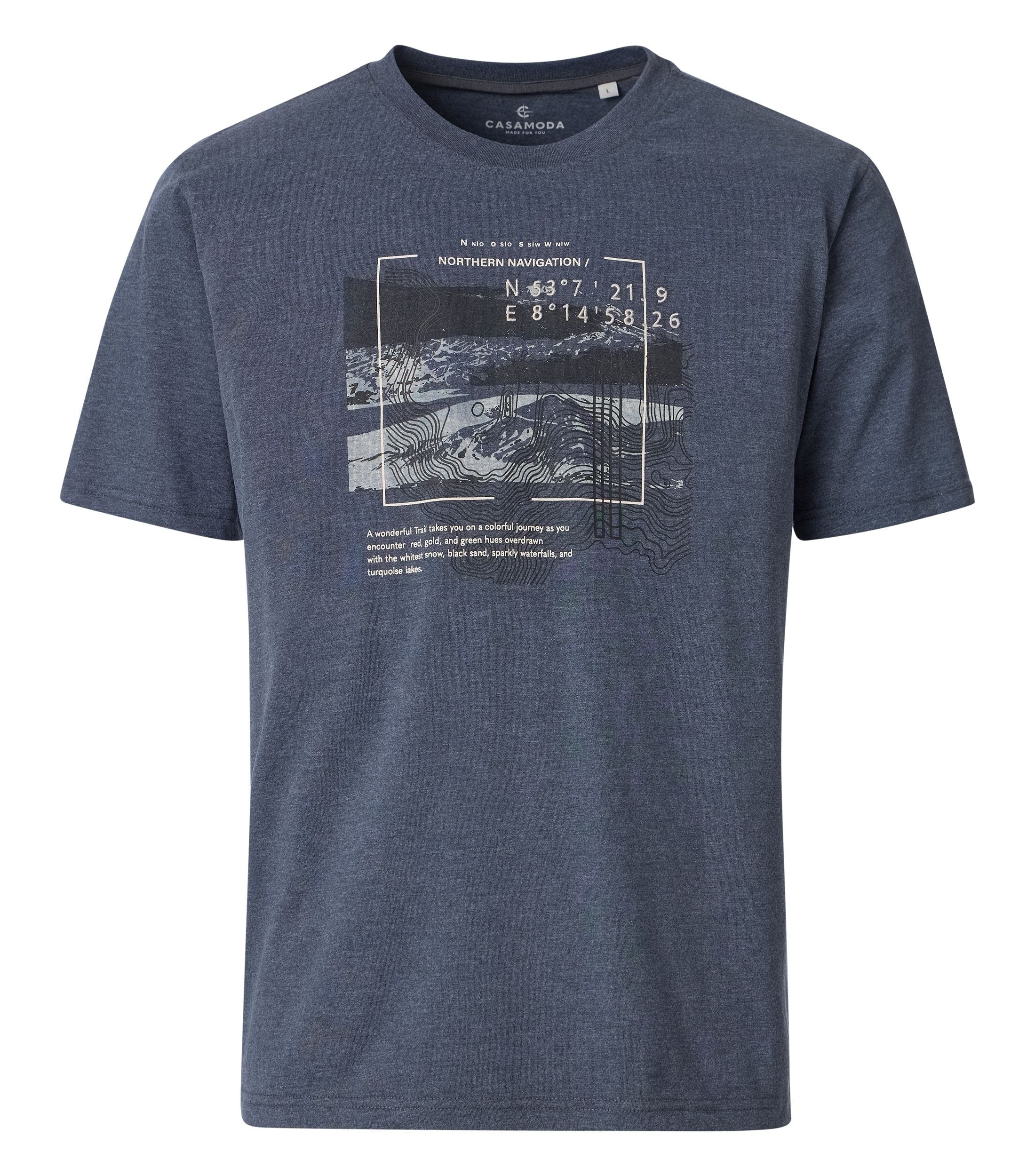 T-shirt Grijs/Blauw