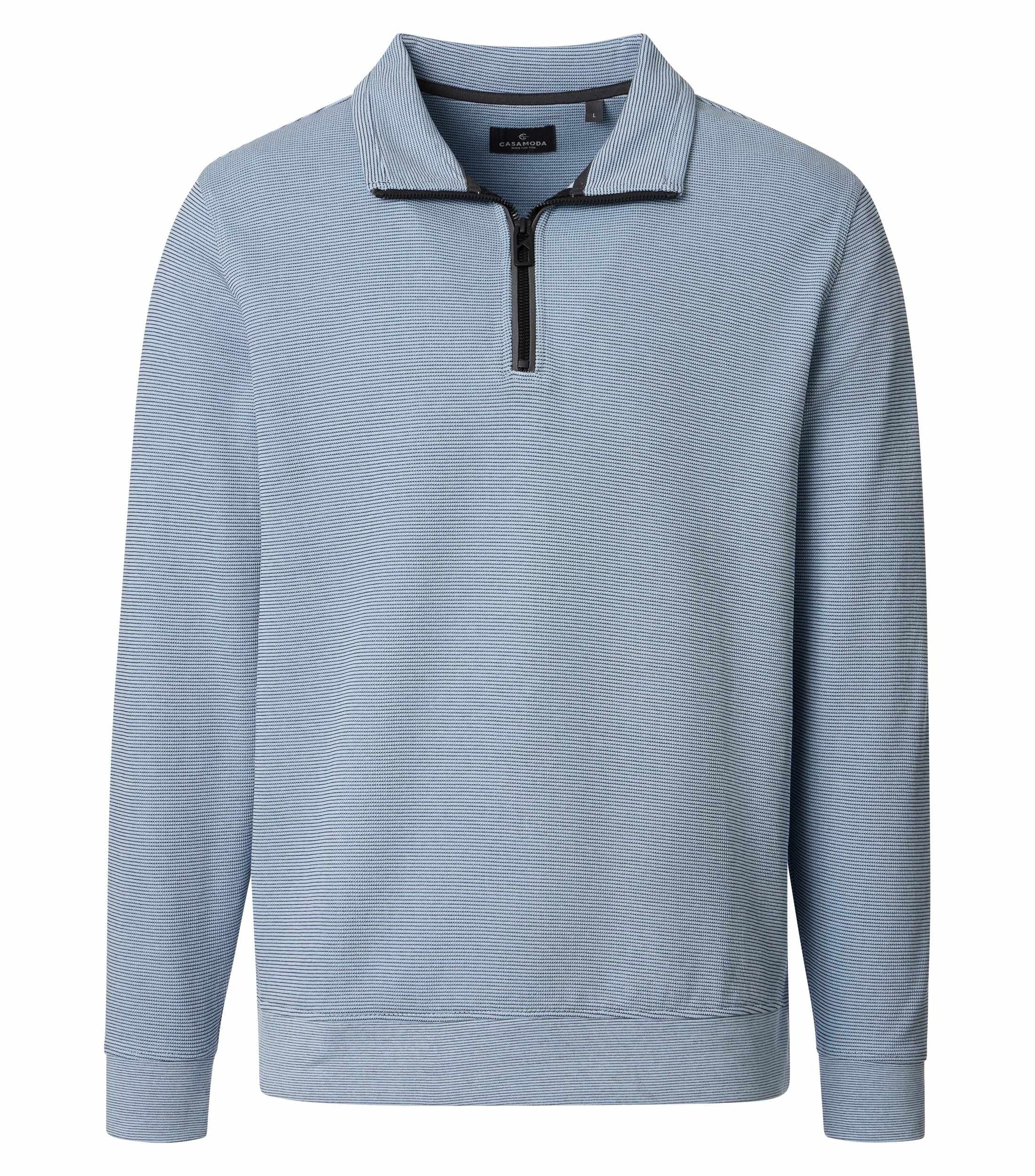 Trui Half Zip Lichtblauw