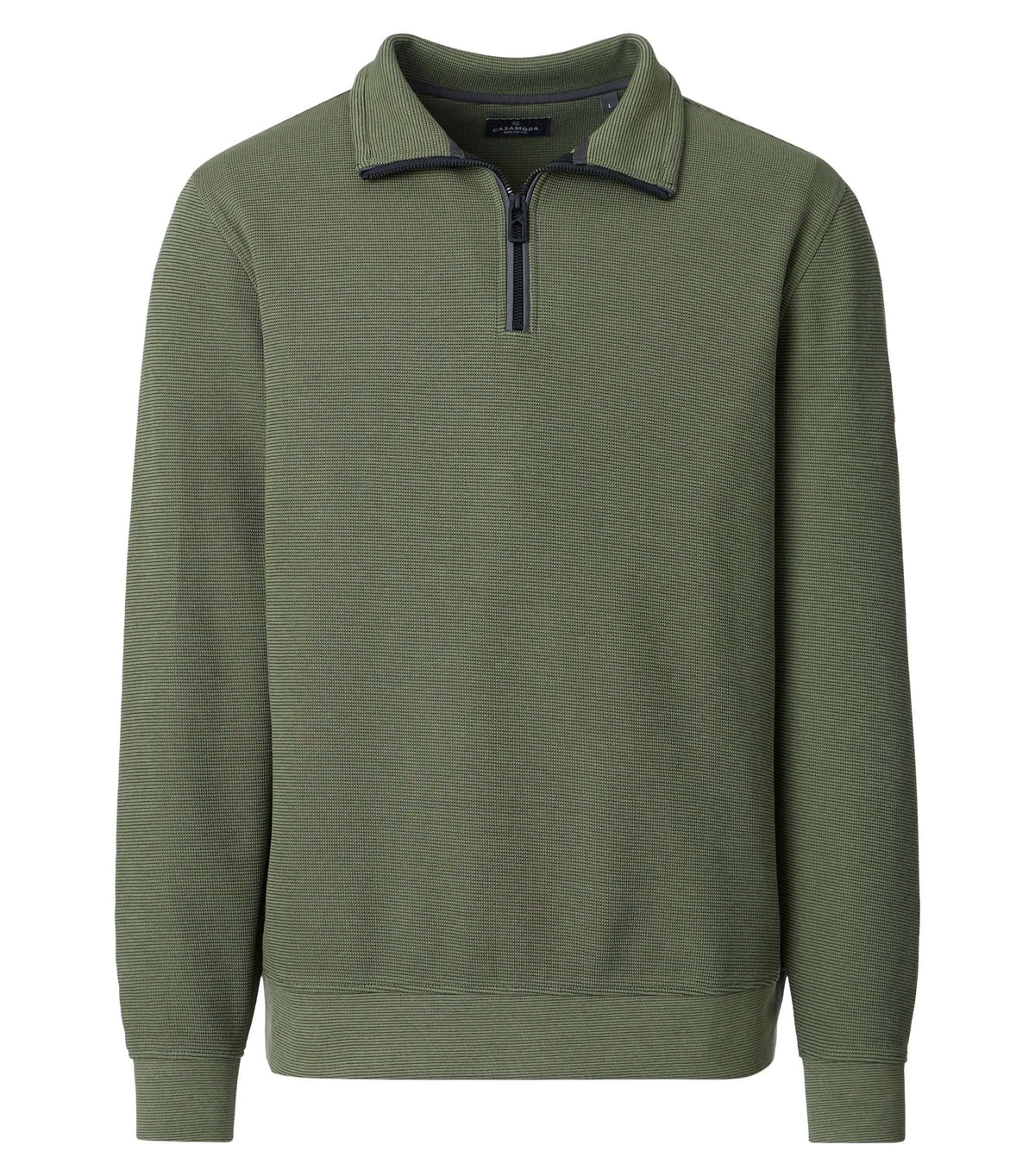 Sweattrui Half Zip Groen
