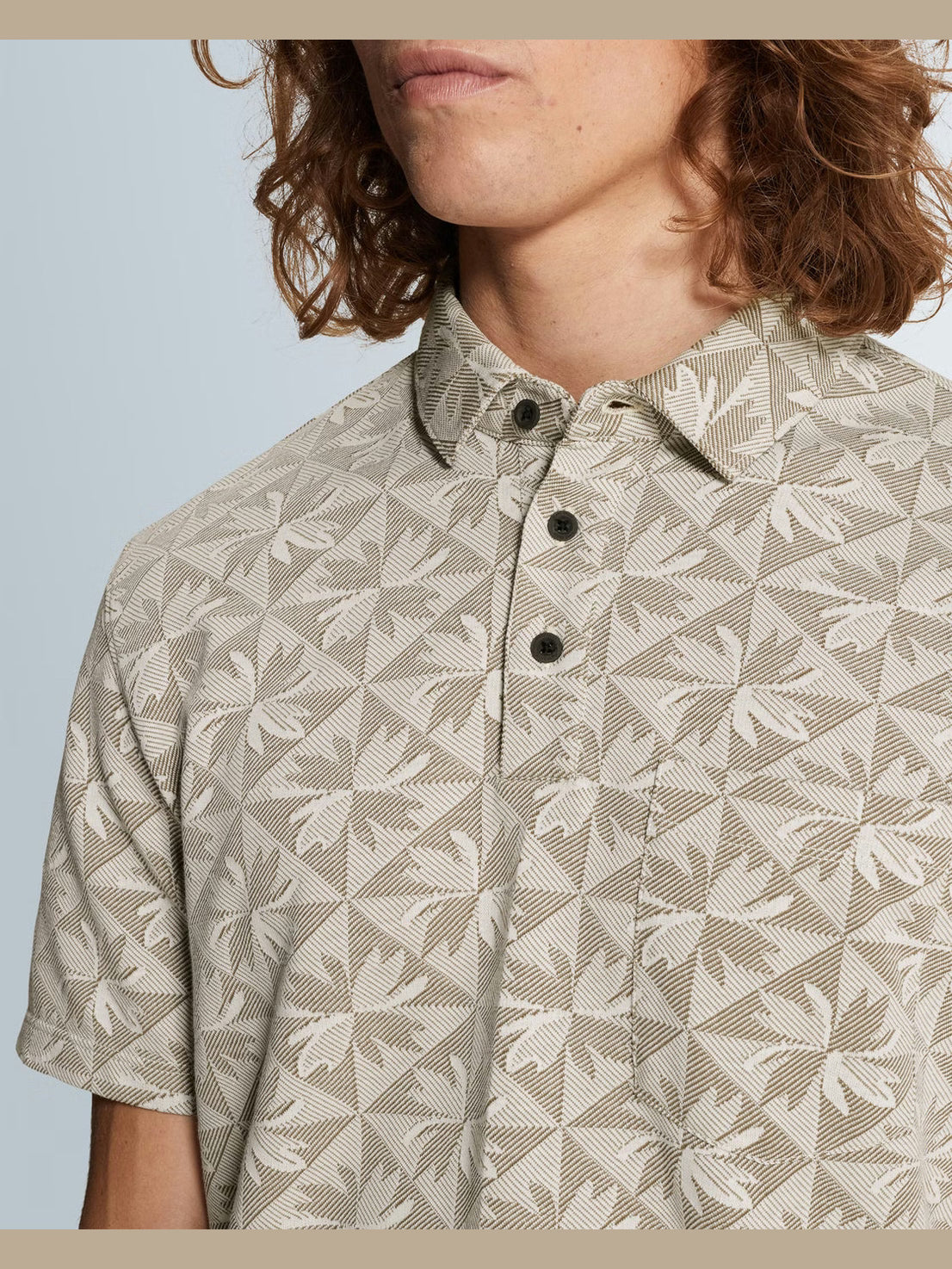 CPSS2603853-7178 Polo met print beige