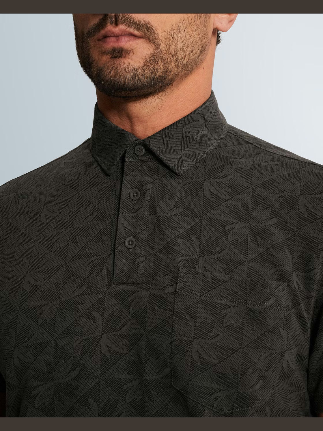 CPSS2603853-9159 Polo met print donkergrijs