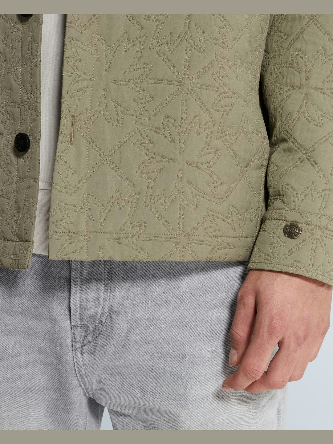 CSI2602214-6478 Overshirt jacquard groen