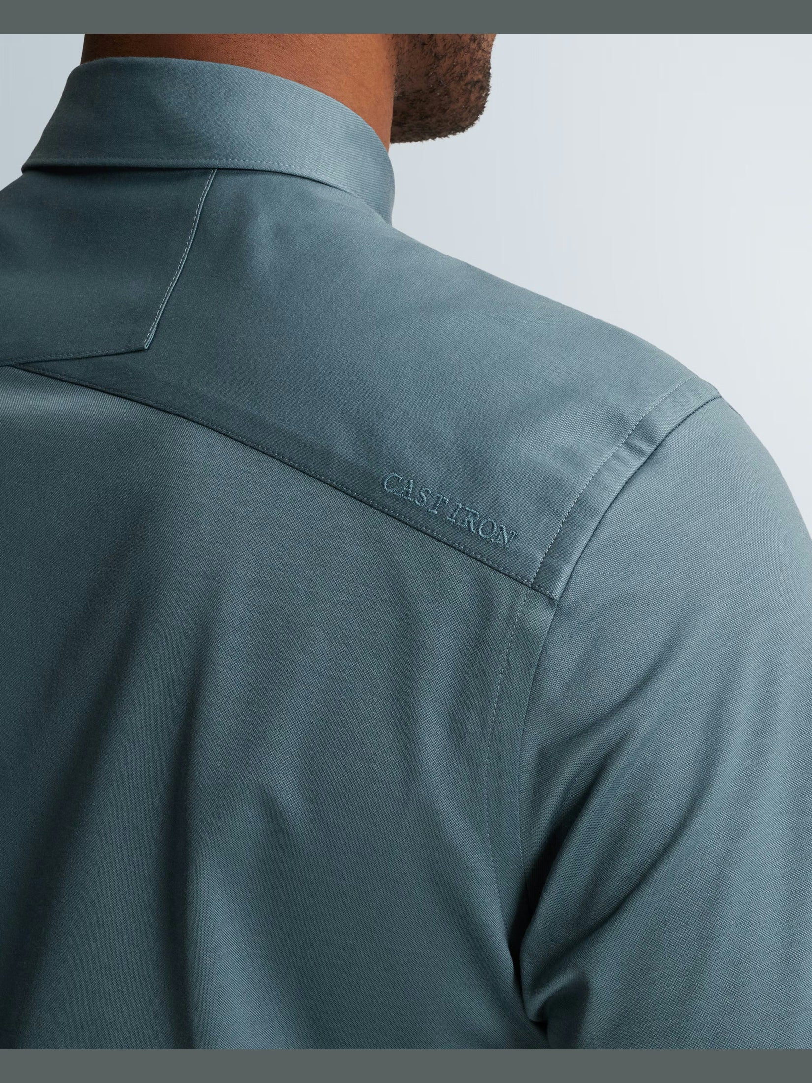 Overhemd Korte Mouw Jersey Slim Fit