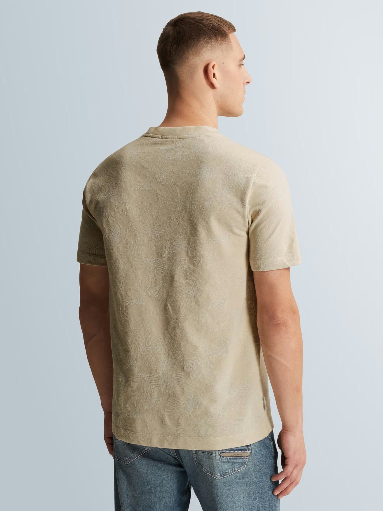 T-shirt Jacquard Structuur Piqué