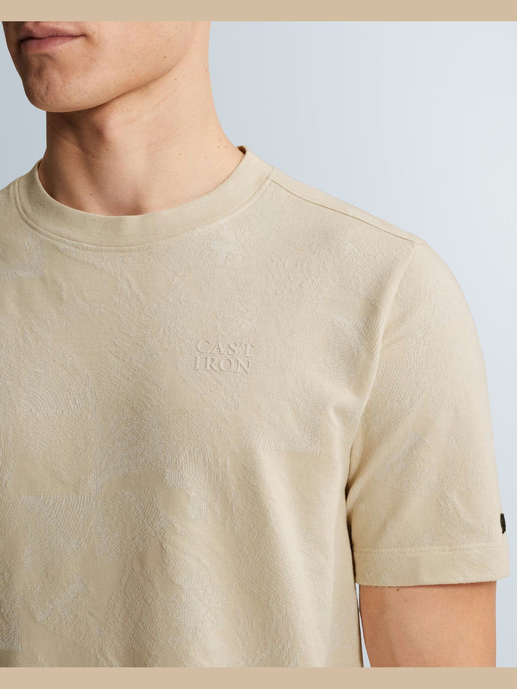 T-shirt Jacquard Structuur Piqué - Castelijn mode
