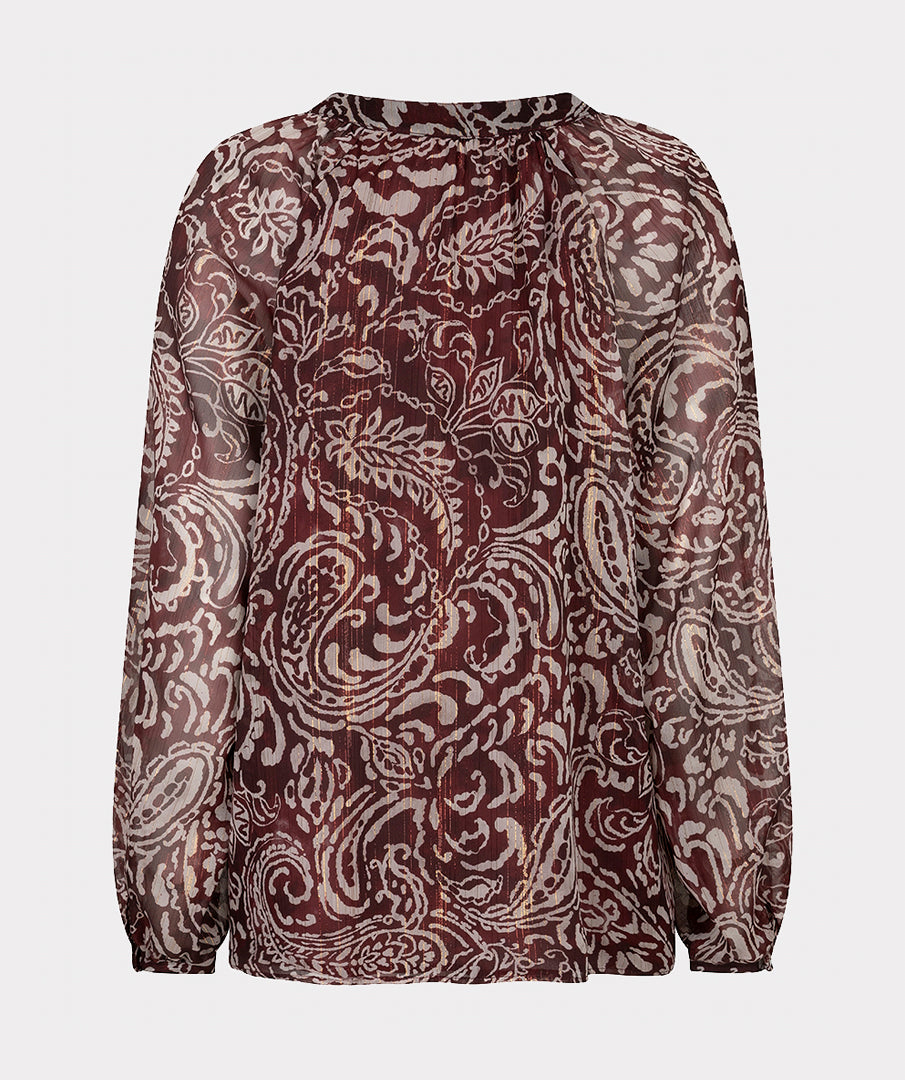 Blouse Paisley Bordeaux