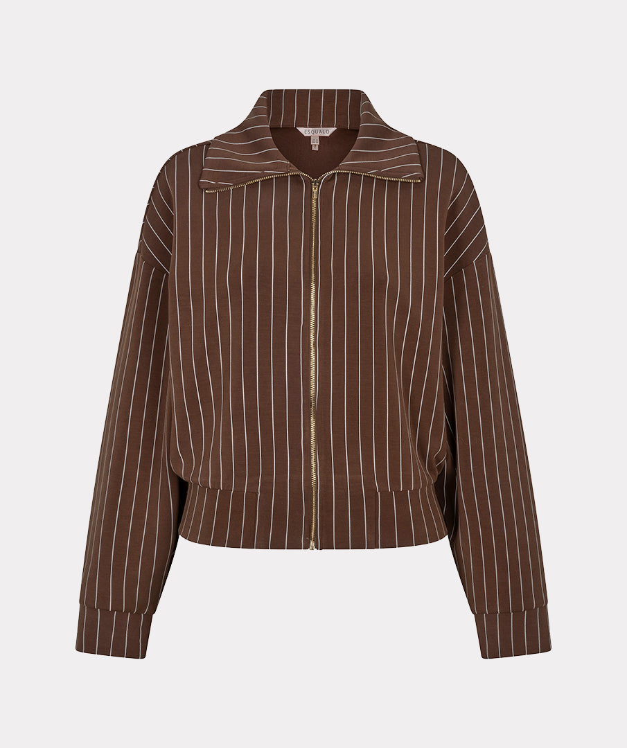 Blouson Krijtstreep Bruin