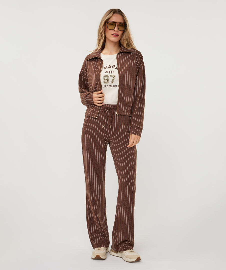 Blouson Krijtstreep Bruin