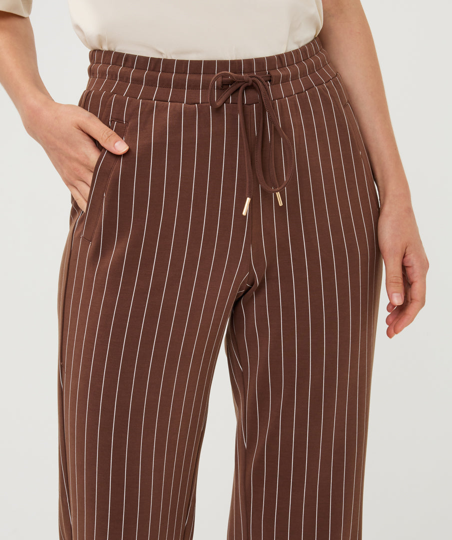 Broek Krijtstreep Bruin