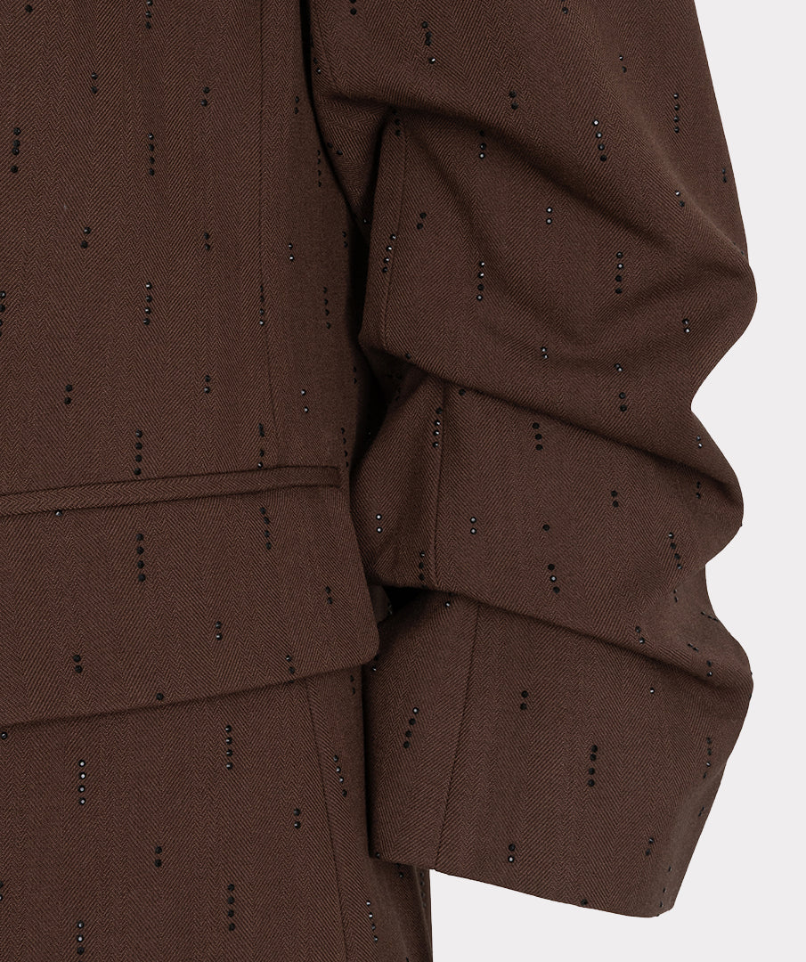 Blazer Glitter Bruin