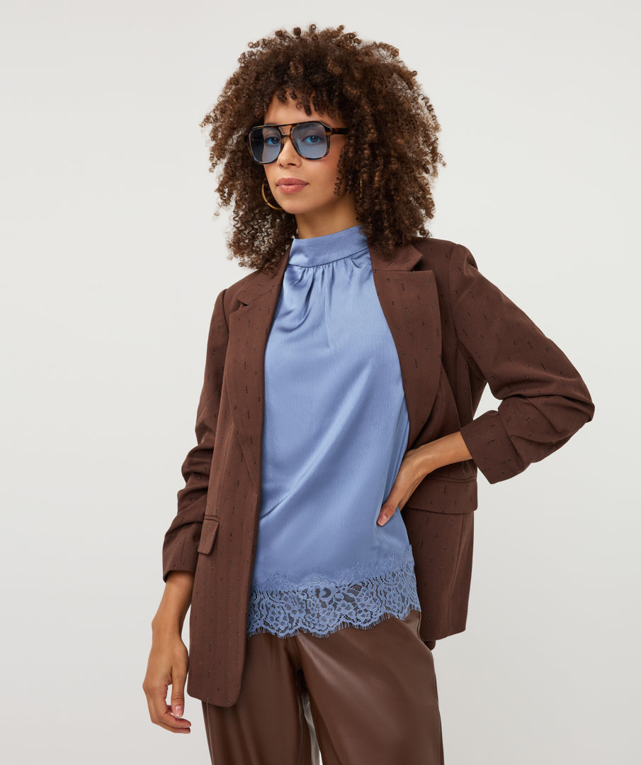 Blazer Glitter Bruin