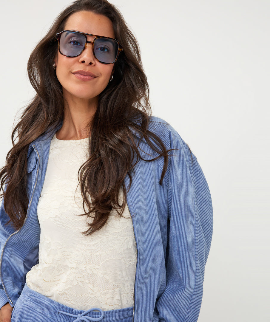 Bomber Ribcord Blauw