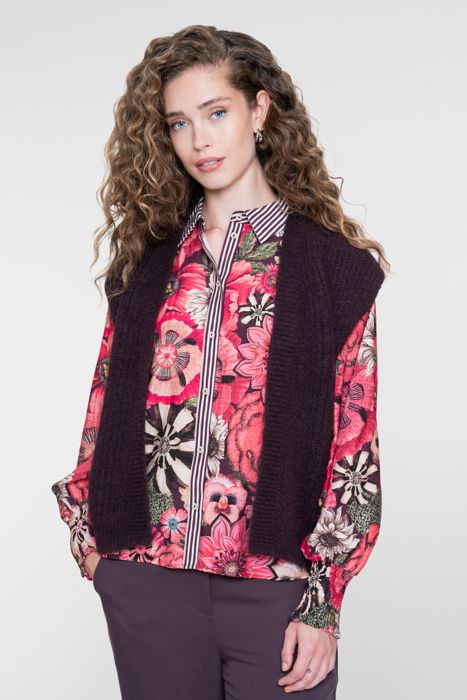 Blouse Bloemenprint Roze/Paars