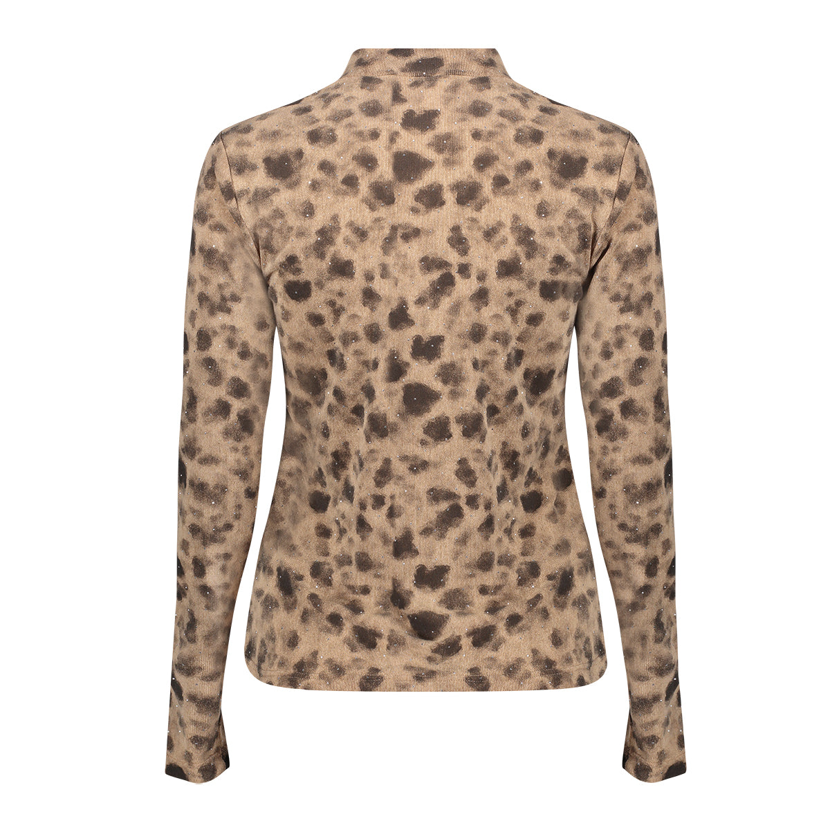 Top Luipaardprint Camel
