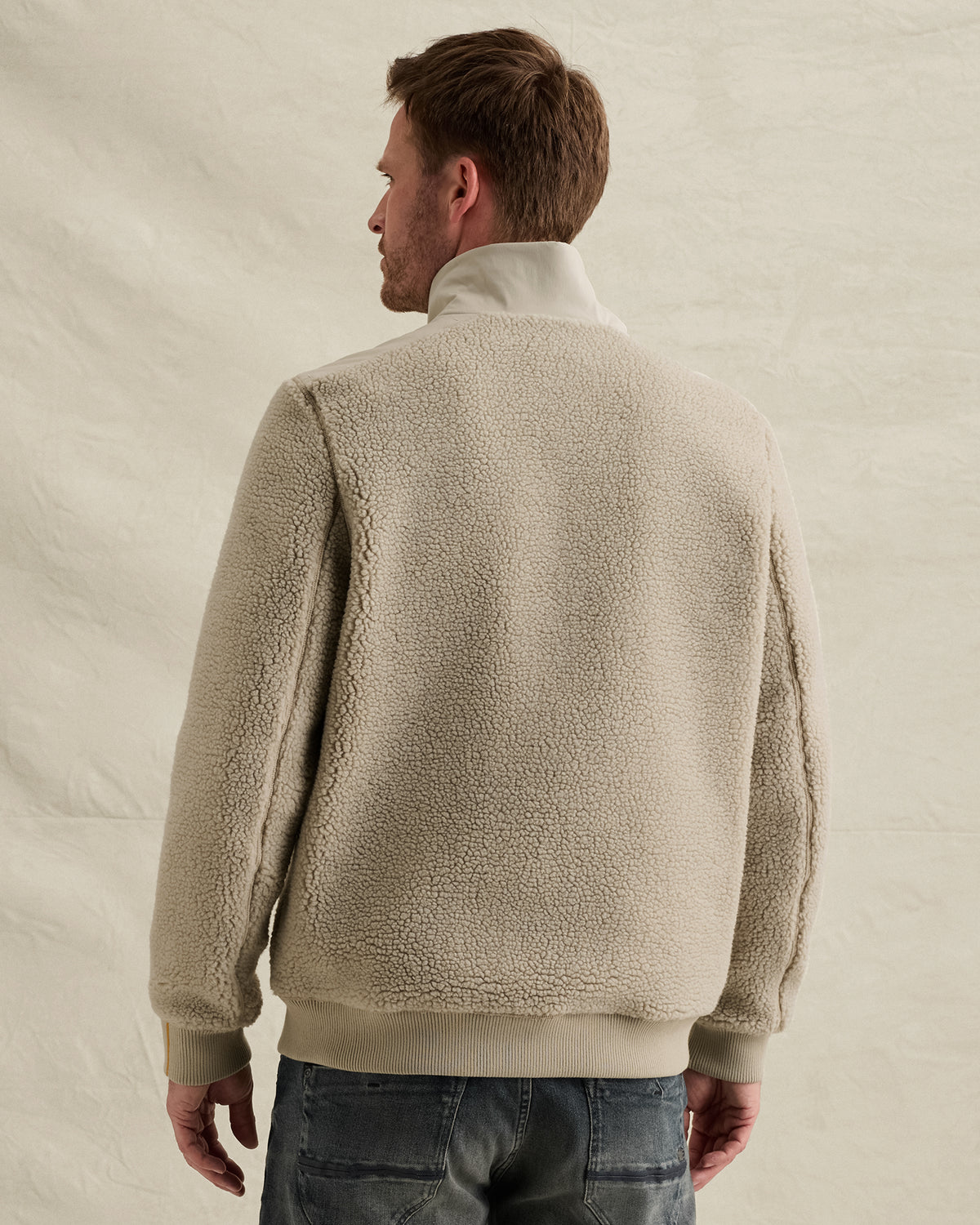 PME Legend jas grijs – Sherpa Hybrid Jacket detail