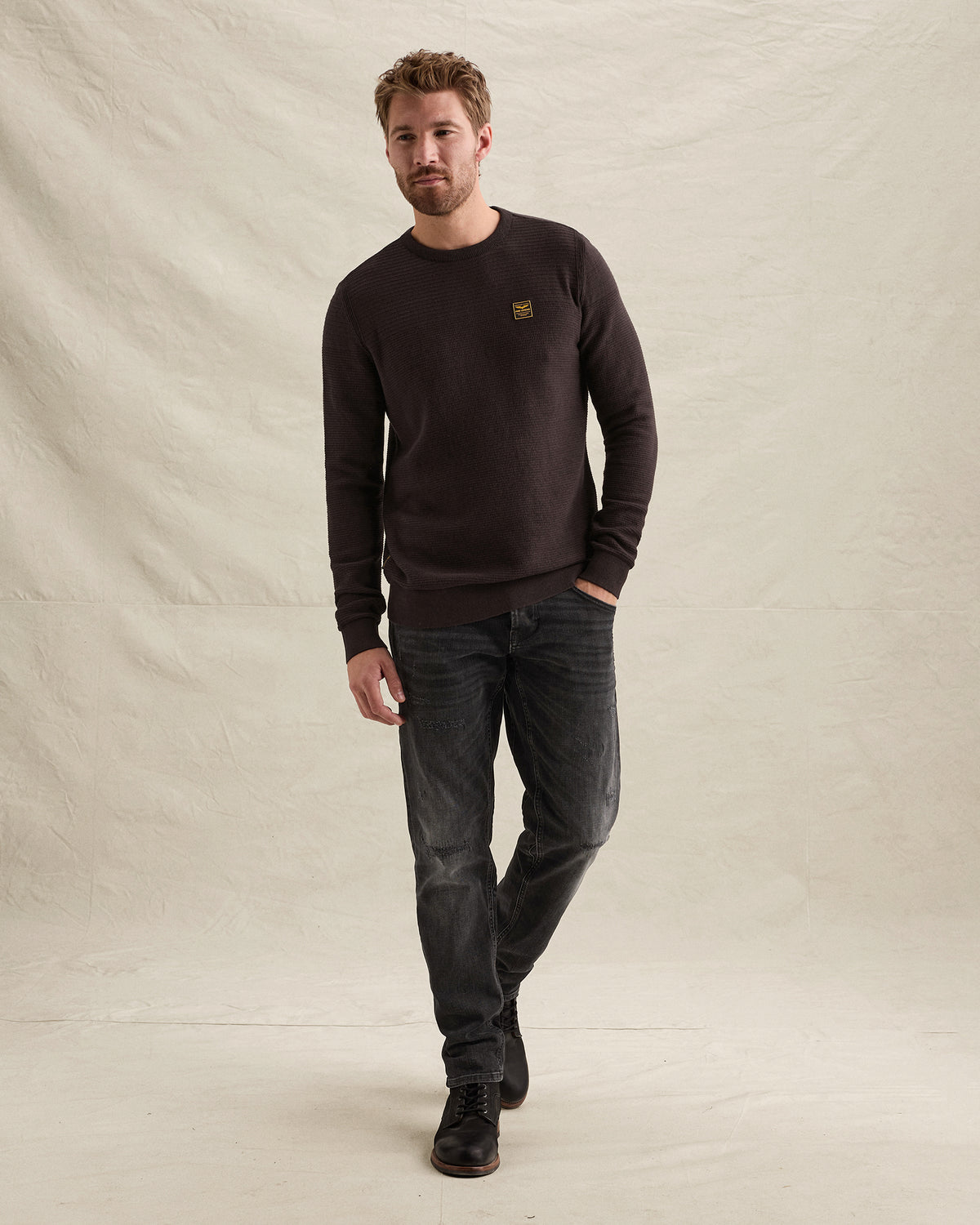 PME Legend trui aubergine – achterkant