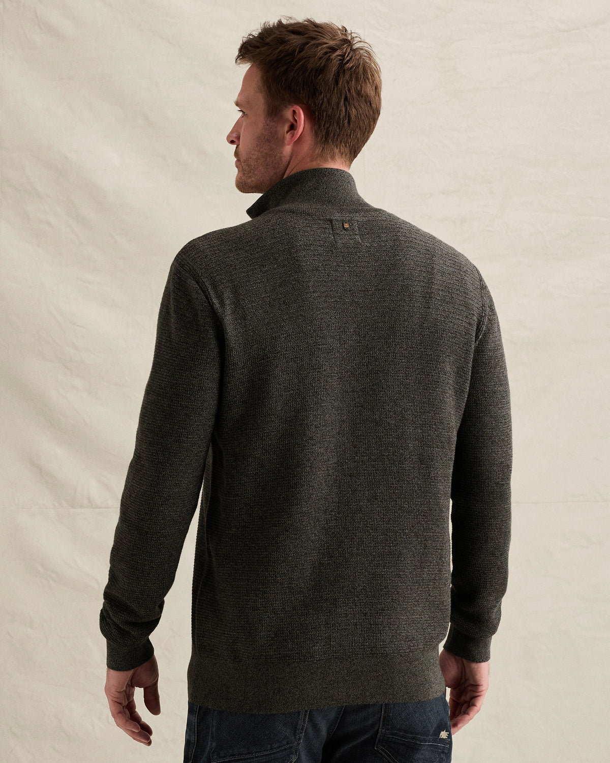 PME Legend half zip trui antraciet – achteraanzicht
