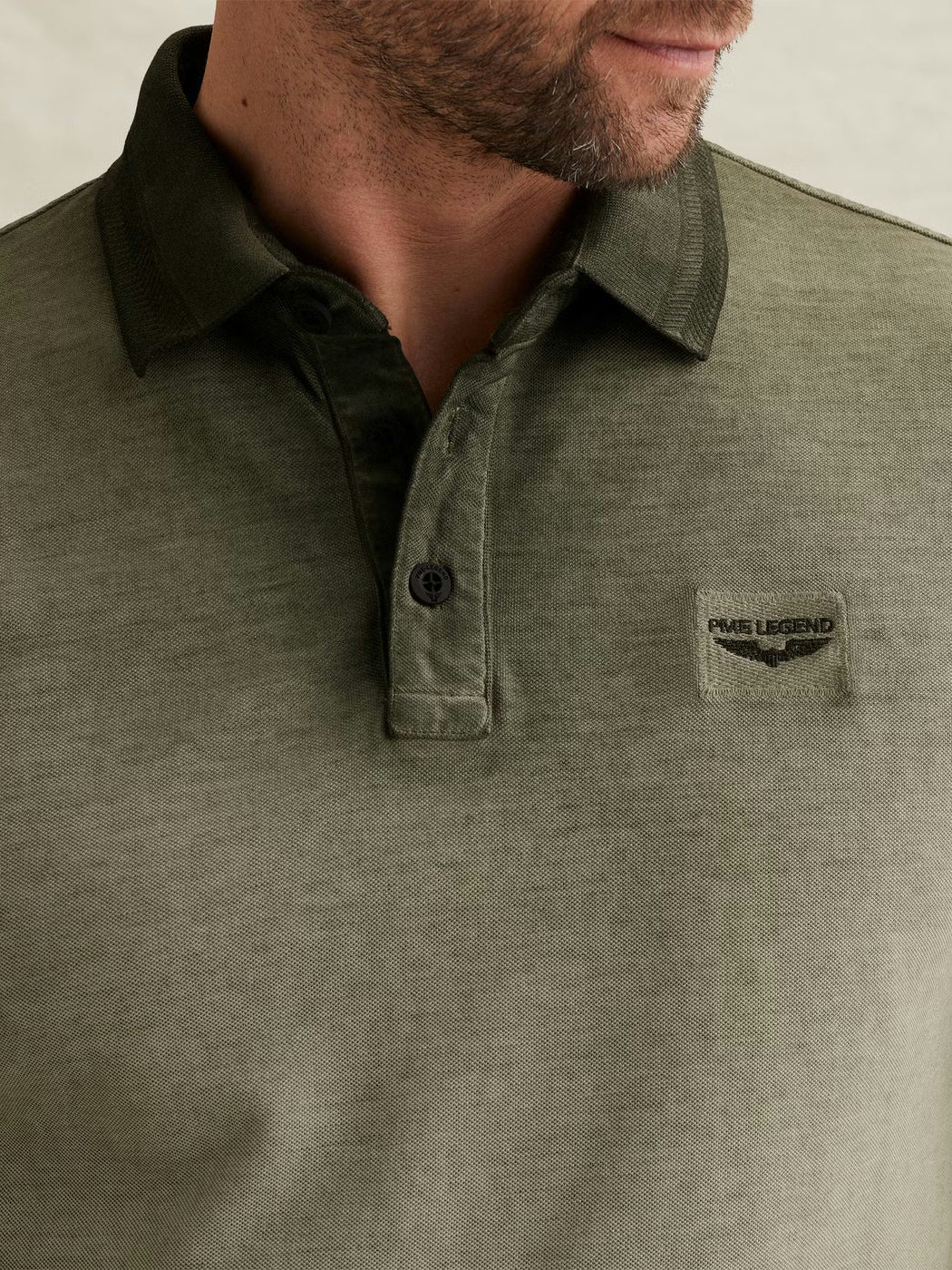 PPSS2603855-6150 Polo Cold-Dye wash groen - Castelijn mode