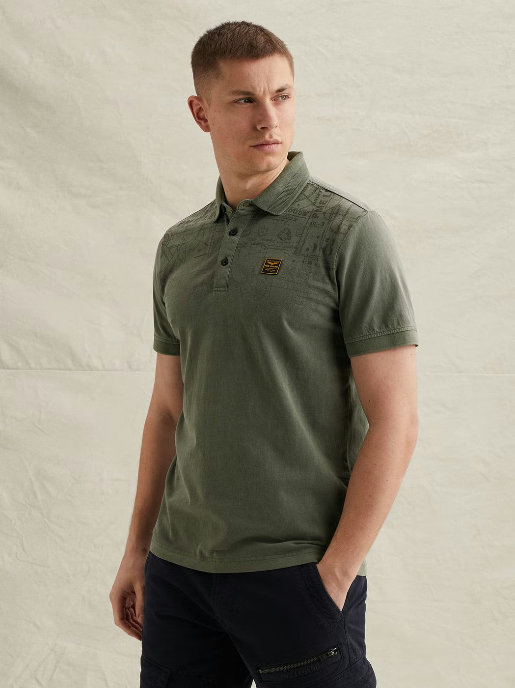 PPSS2603863-6150 Polo Garment-Dye groen - Castelijn mode