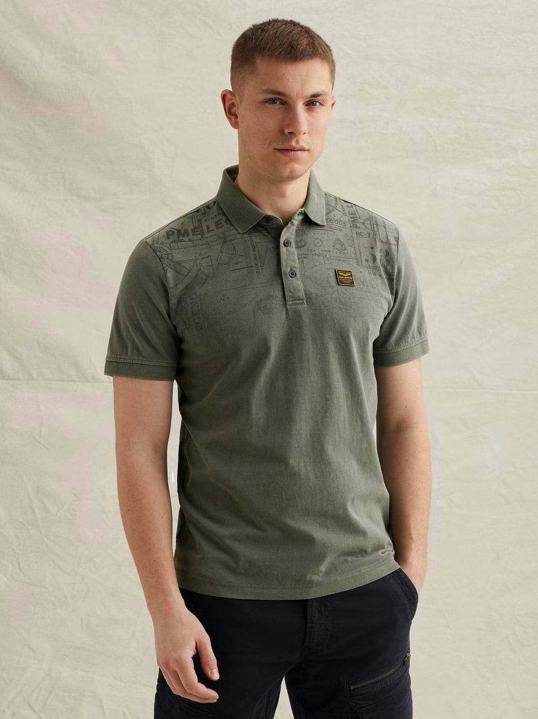 PPSS2603863-6150 Polo Garment-Dye groen - Castelijn mode