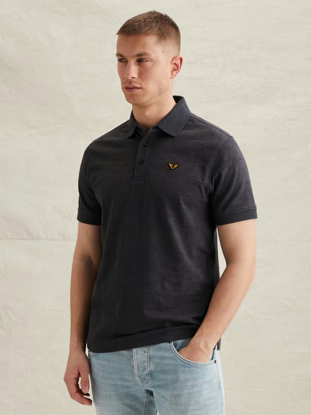 PPSS2603883-5278 Polo Allover patroon blauw - Castelijn mode