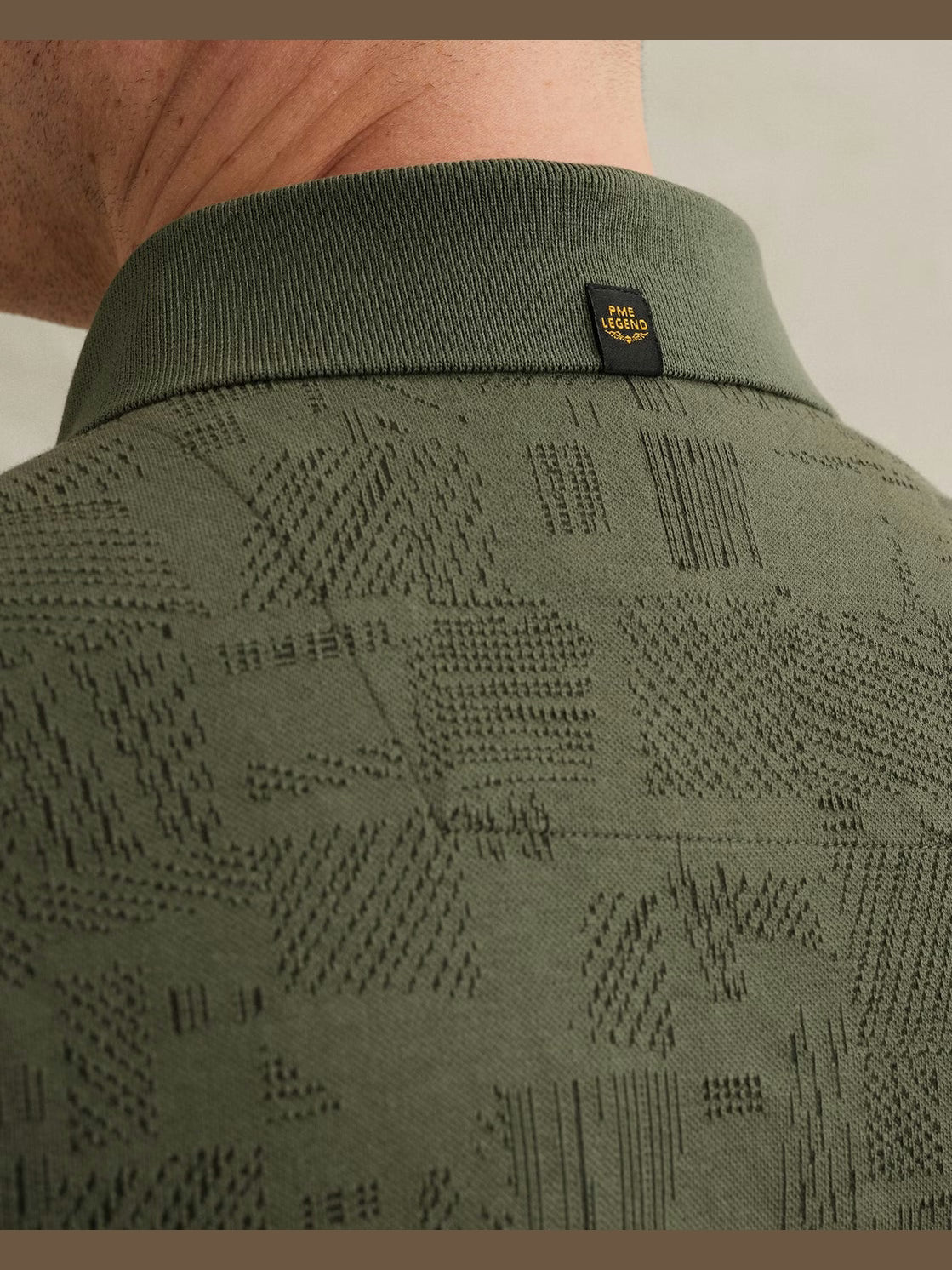 PPSS2603883-6150 Polo Allover patroon groen