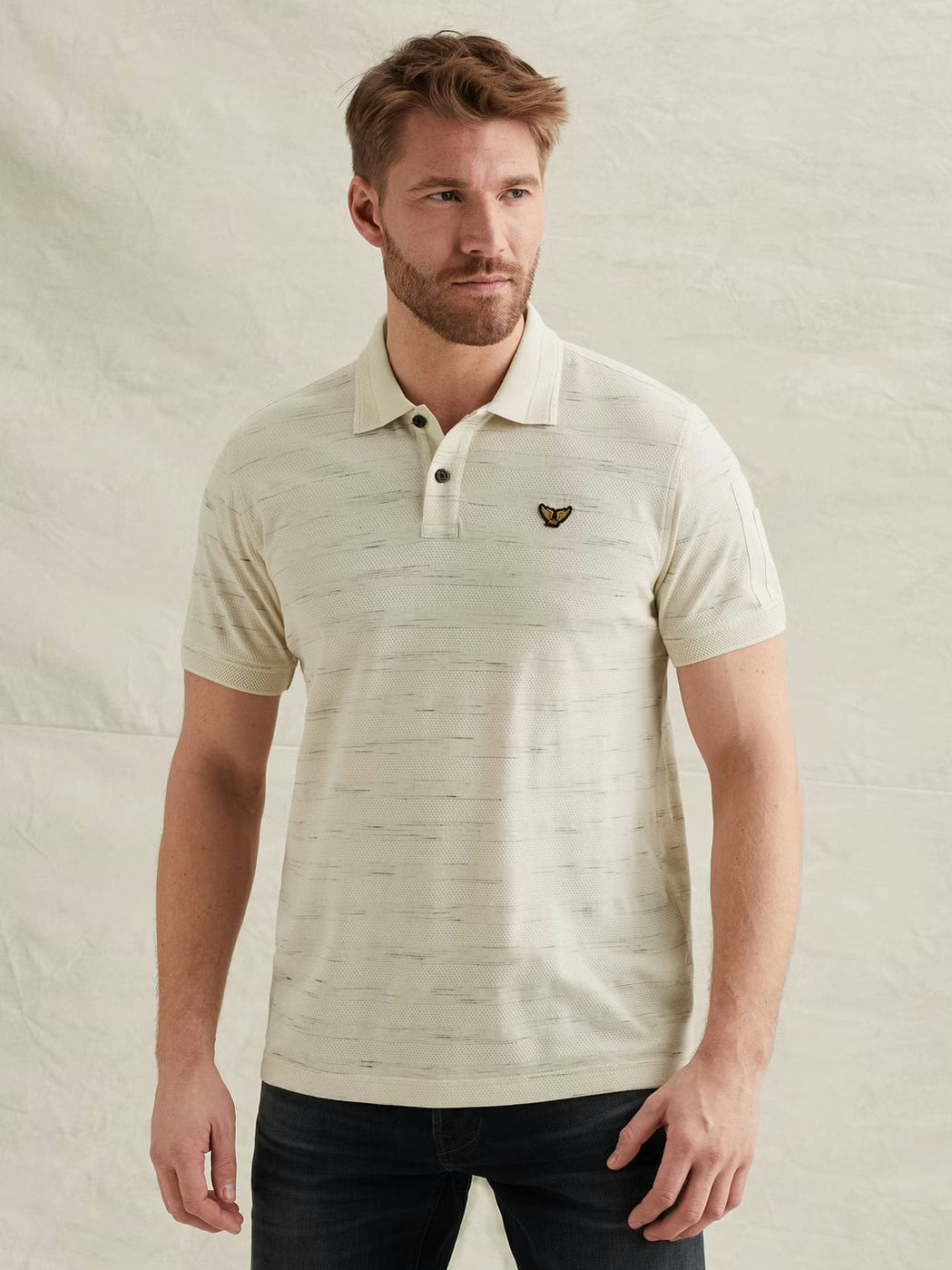 PPSS2603885-7013 Polo gestreept beige - Castelijn mode