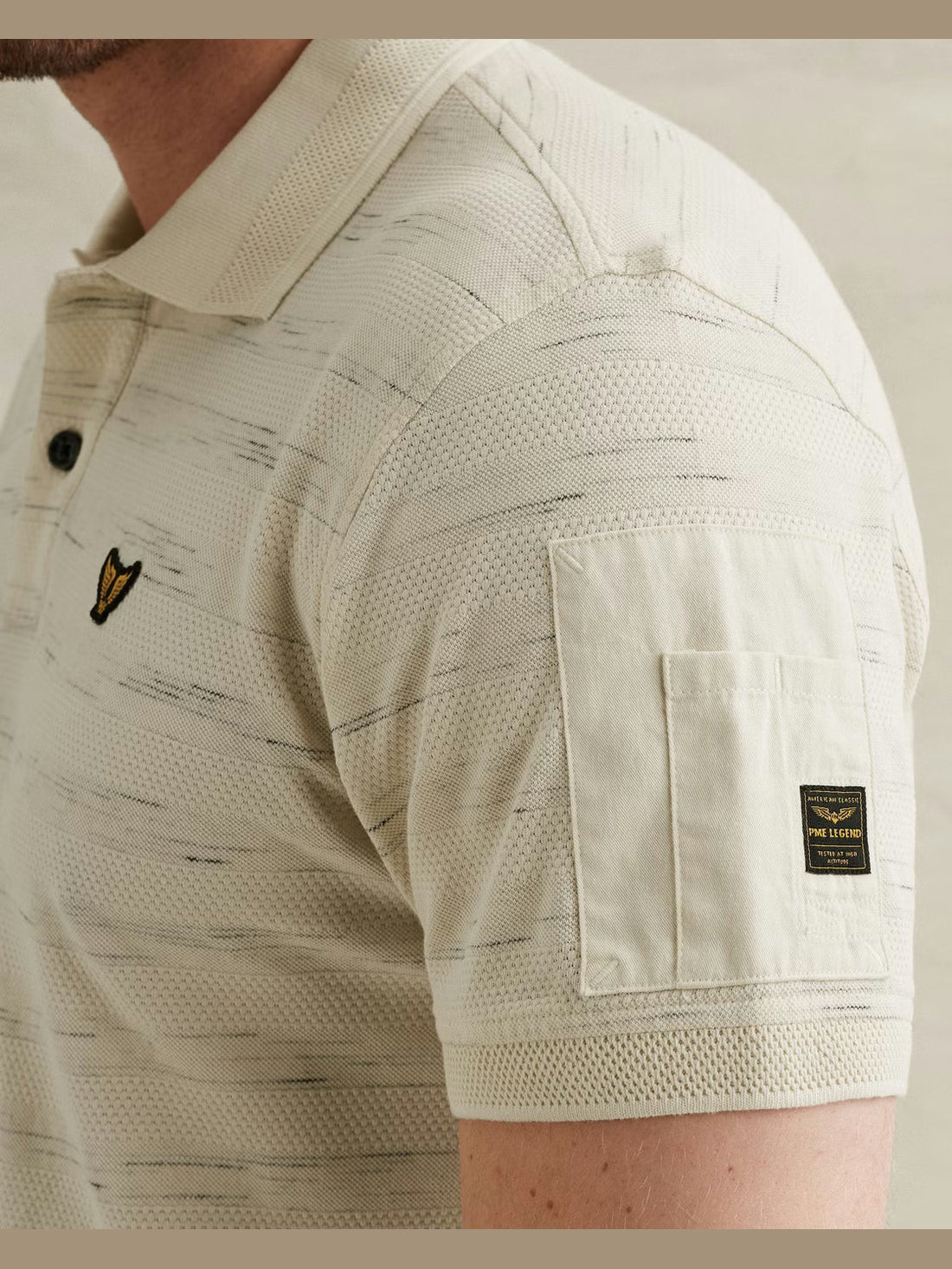 PPSS2603885-7013 Polo gestreept beige - Castelijn mode
