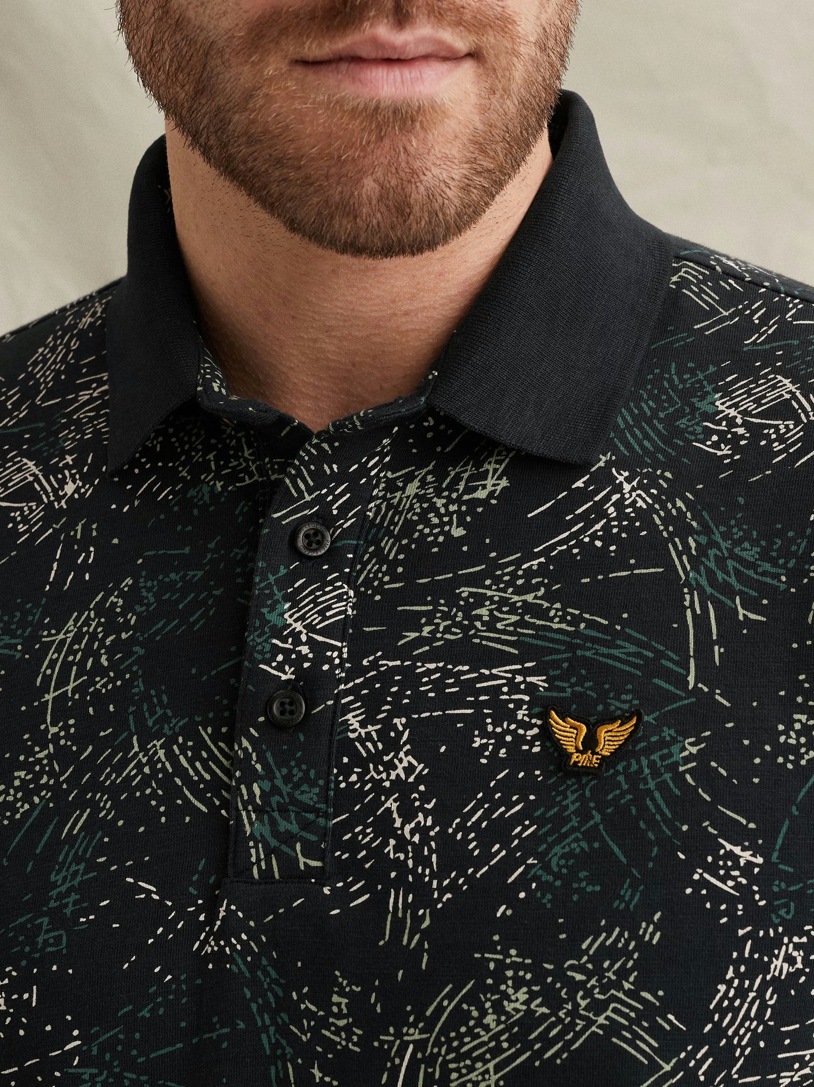 PPSS2604858-5282 Polo donkerblauw Print