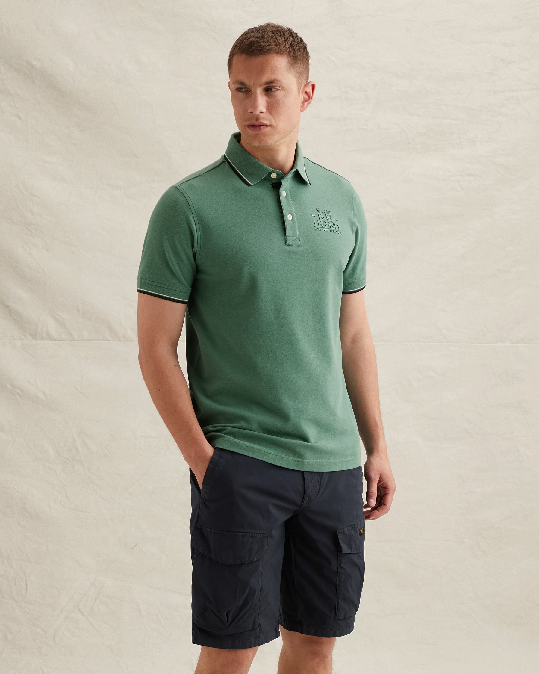 PPSS2604867-6053 Polo Deep Sea Groen Artwork - Castelijn mode