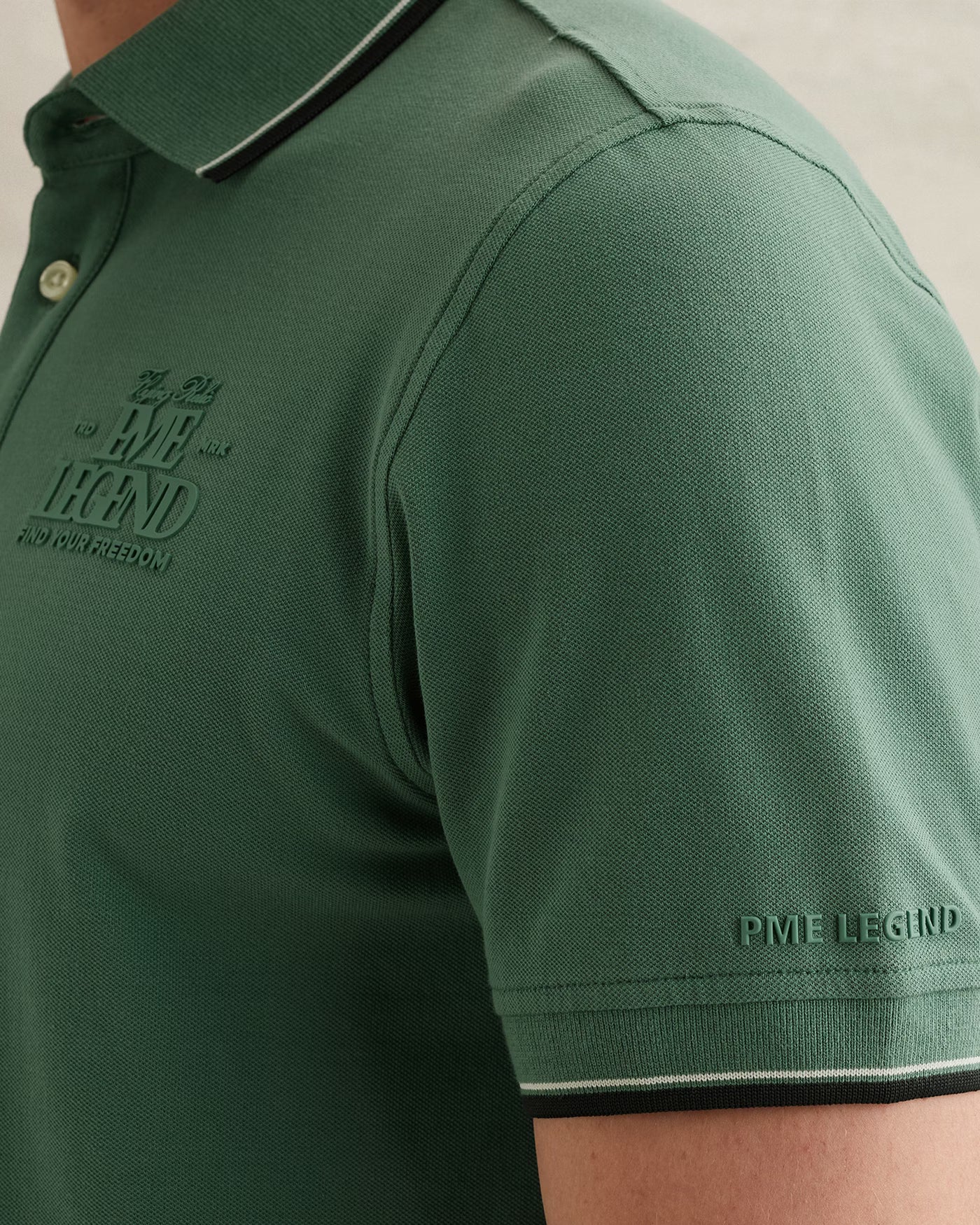 PPSS2604867-6053 Polo Deep Sea Groen Artwork - Castelijn mode