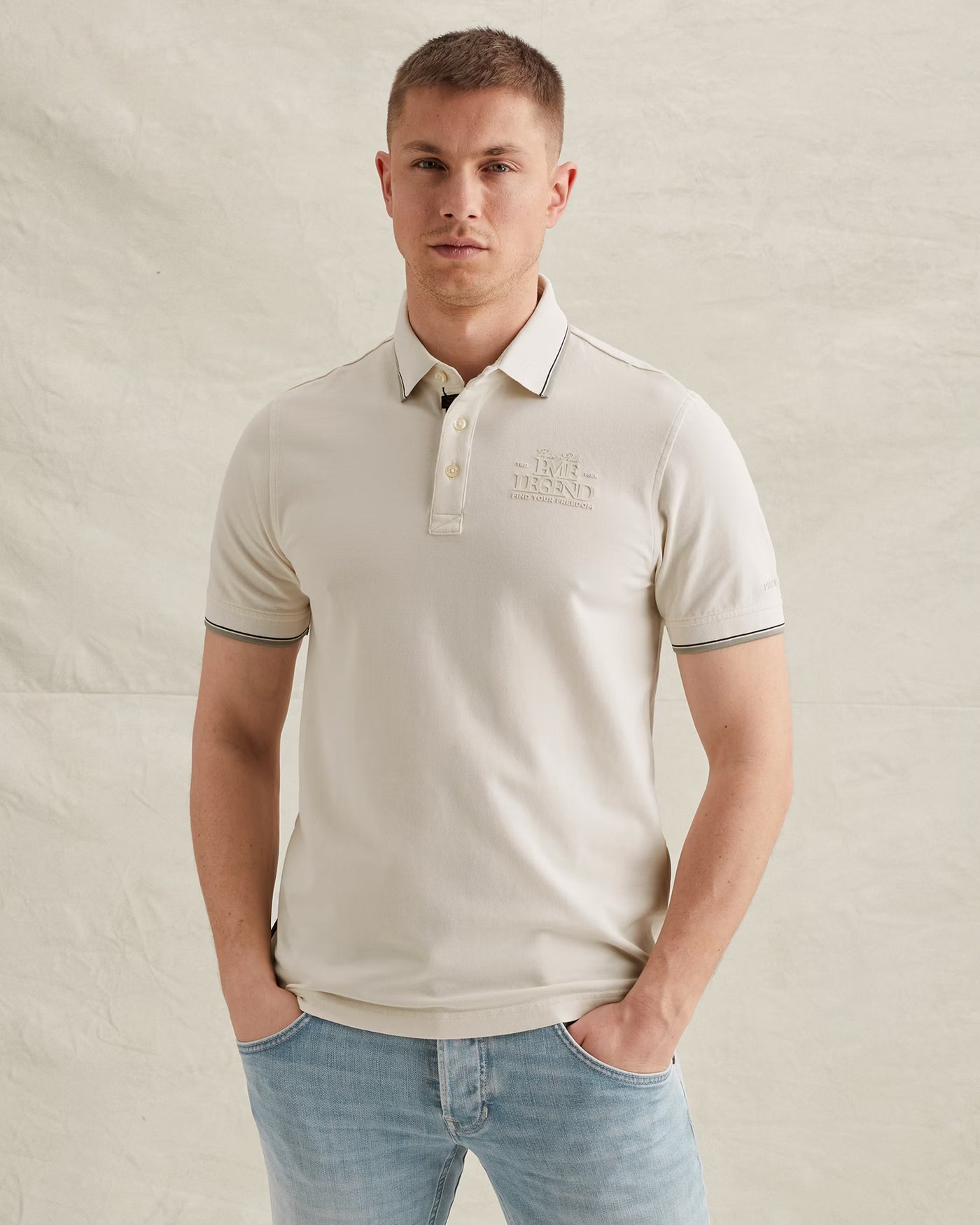 PPSS2604867-7001 Polo Ecru Artwork