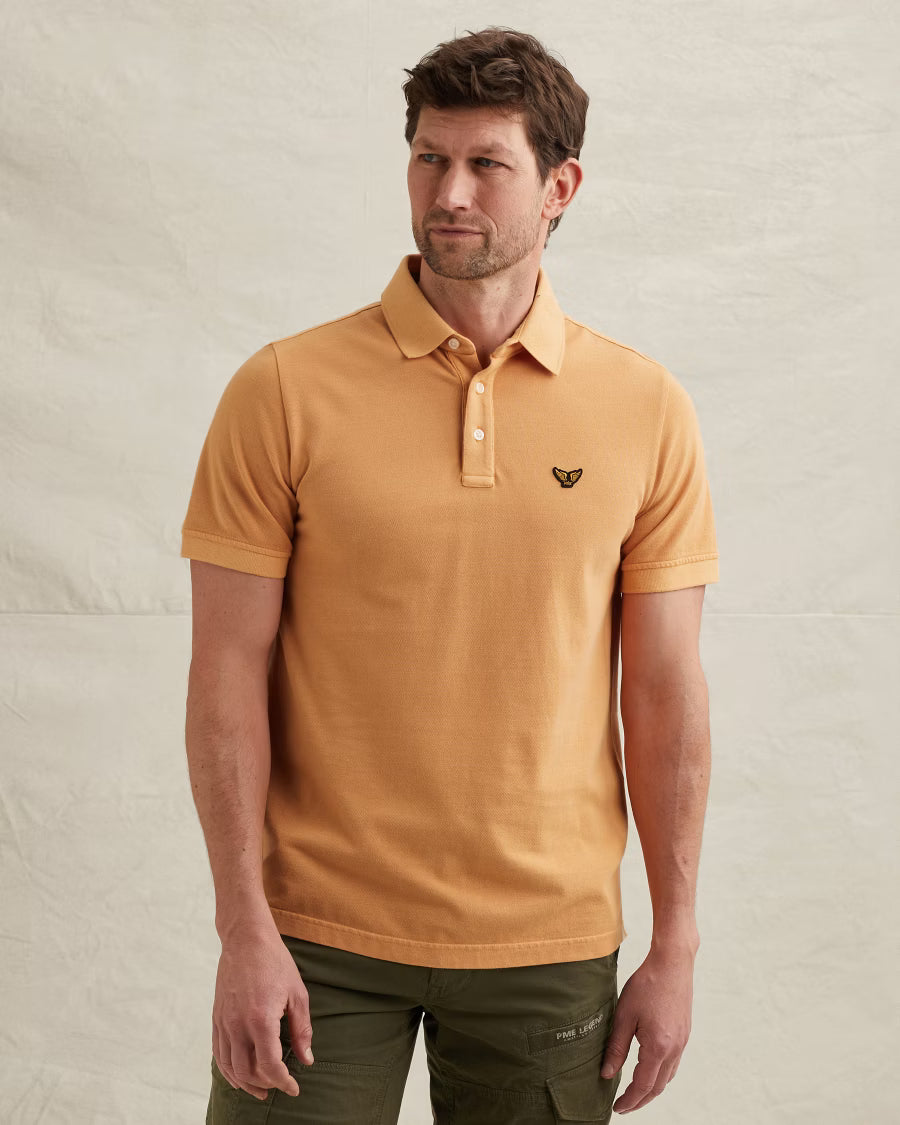 PPSS2605850-2015 Polo Oranje Garment Dyed